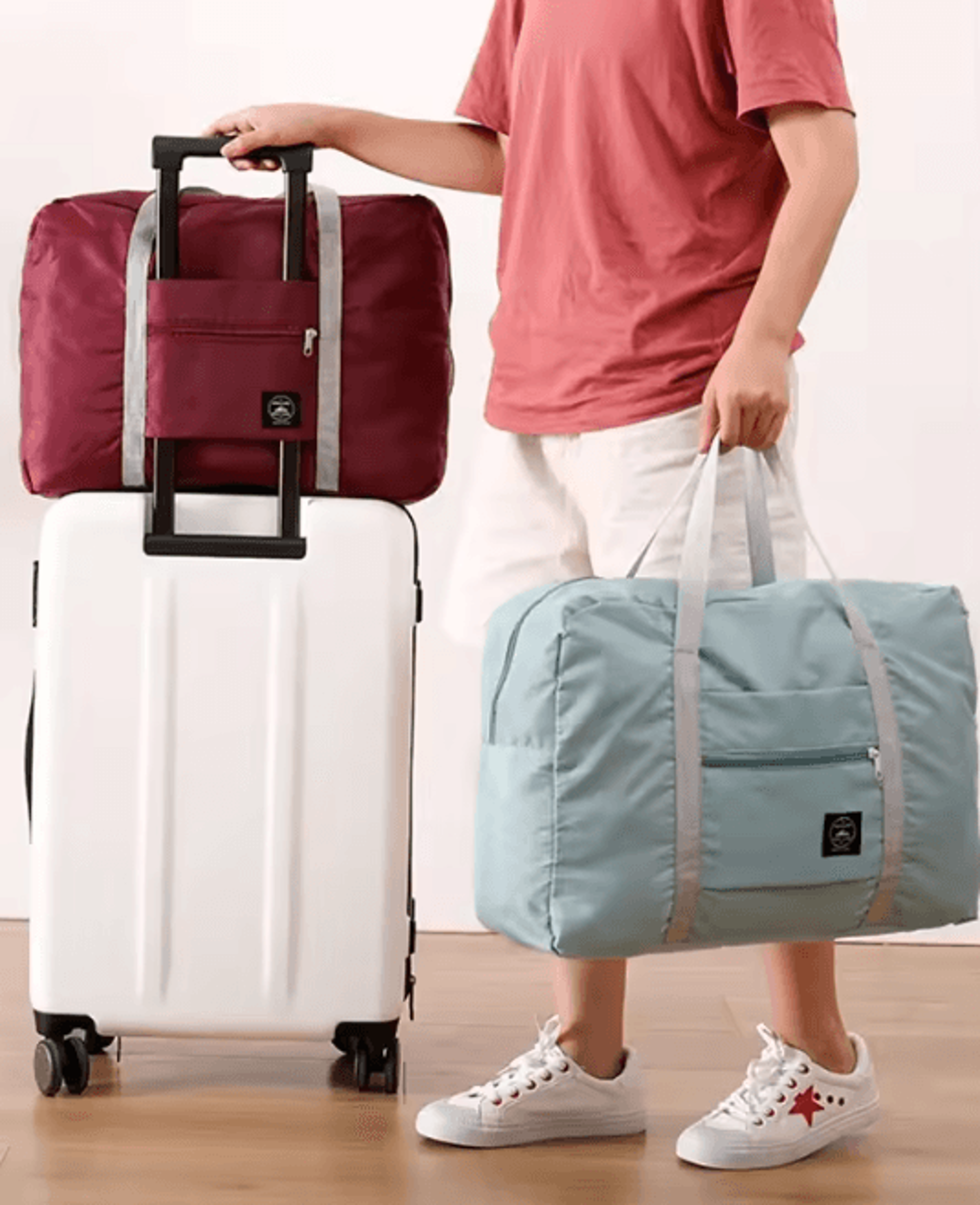PackEase Foldable Travel Duffel Bag Lightweight Carry On Weekend Bag 1