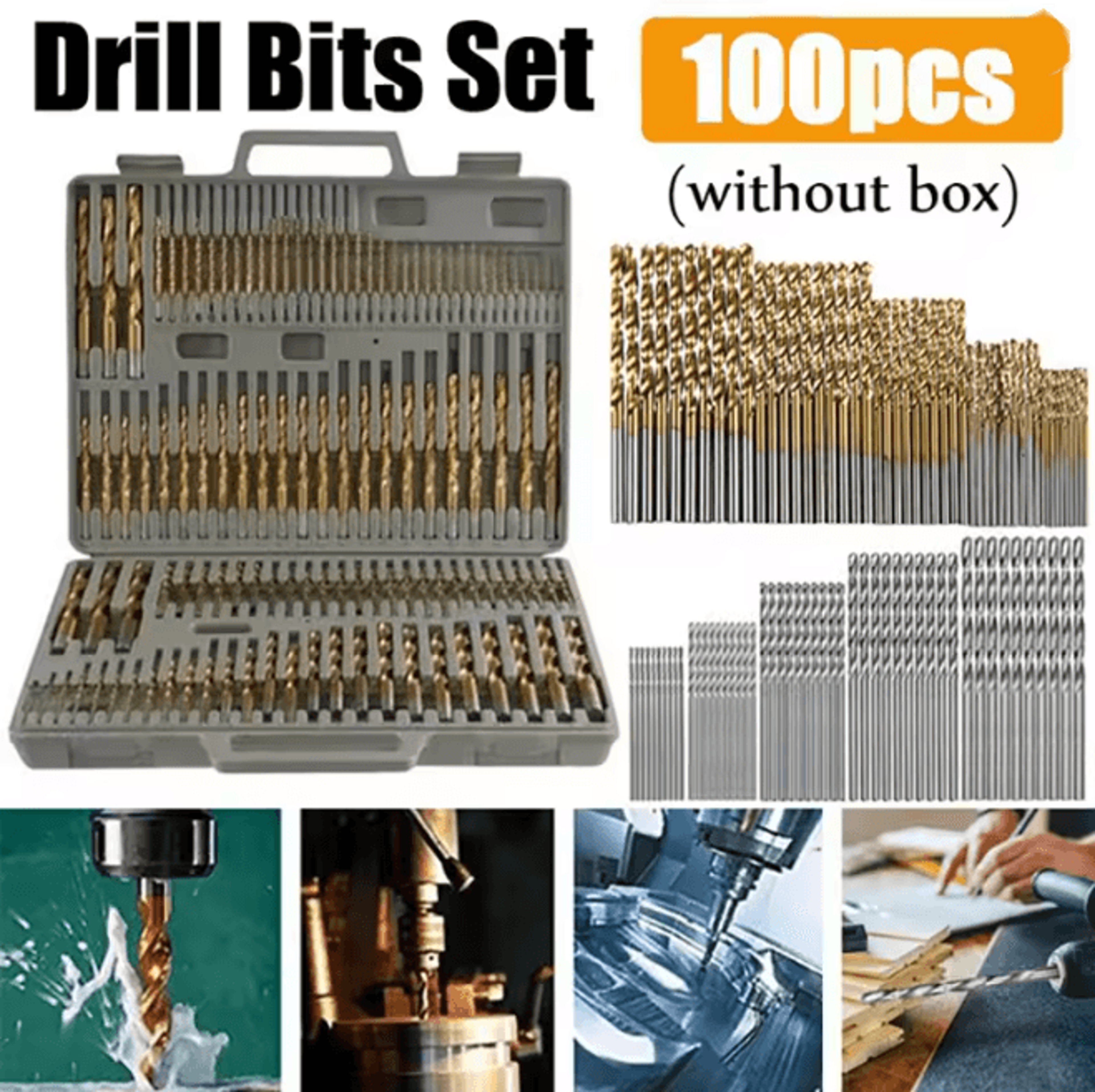ProCore Titanium Drill Bit Set HSS High Speed Steel Precision Bits 2