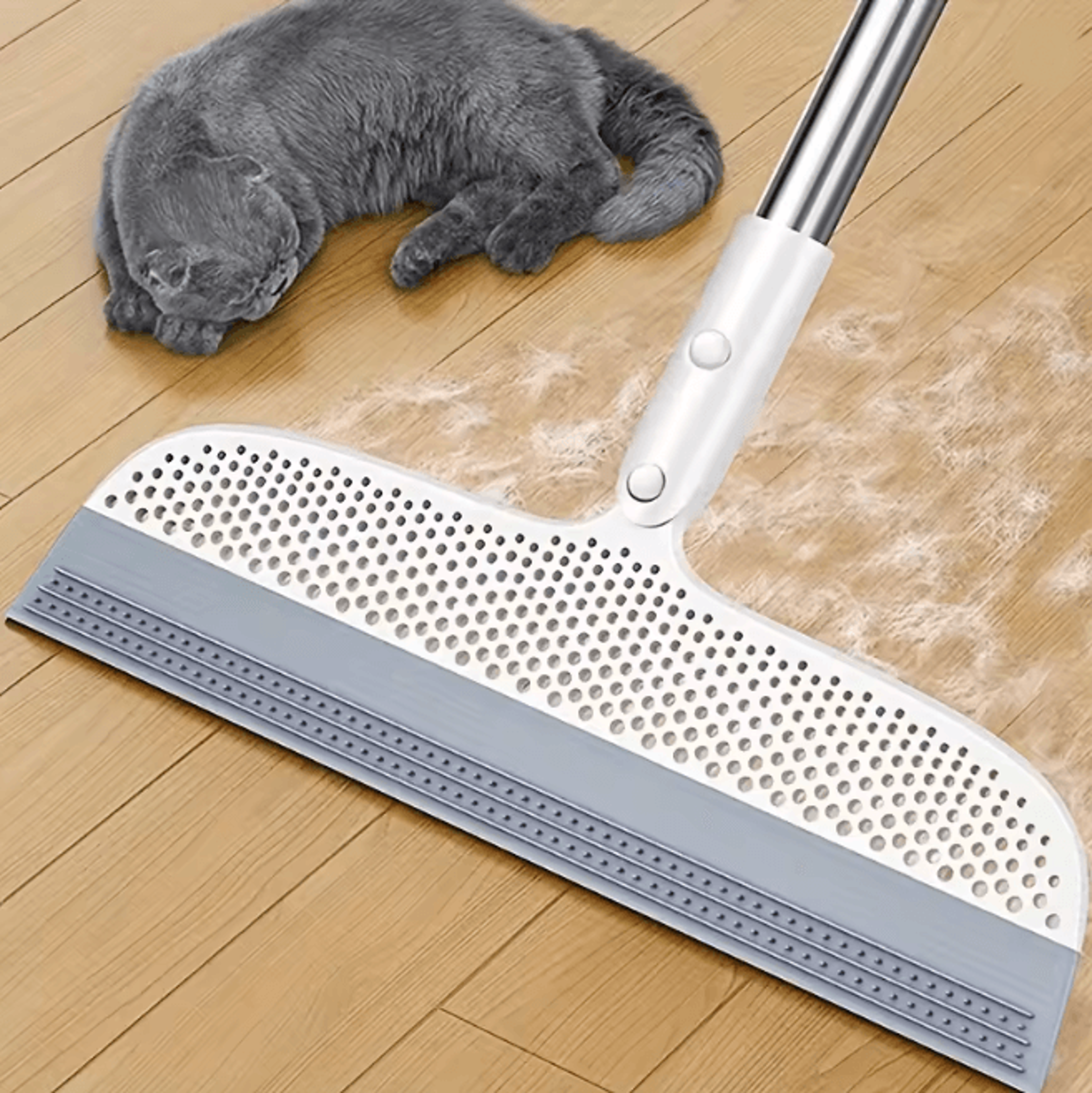 FlexSweep Magic Silicone Broom Double Sided Scraper With Detachable Head 0
