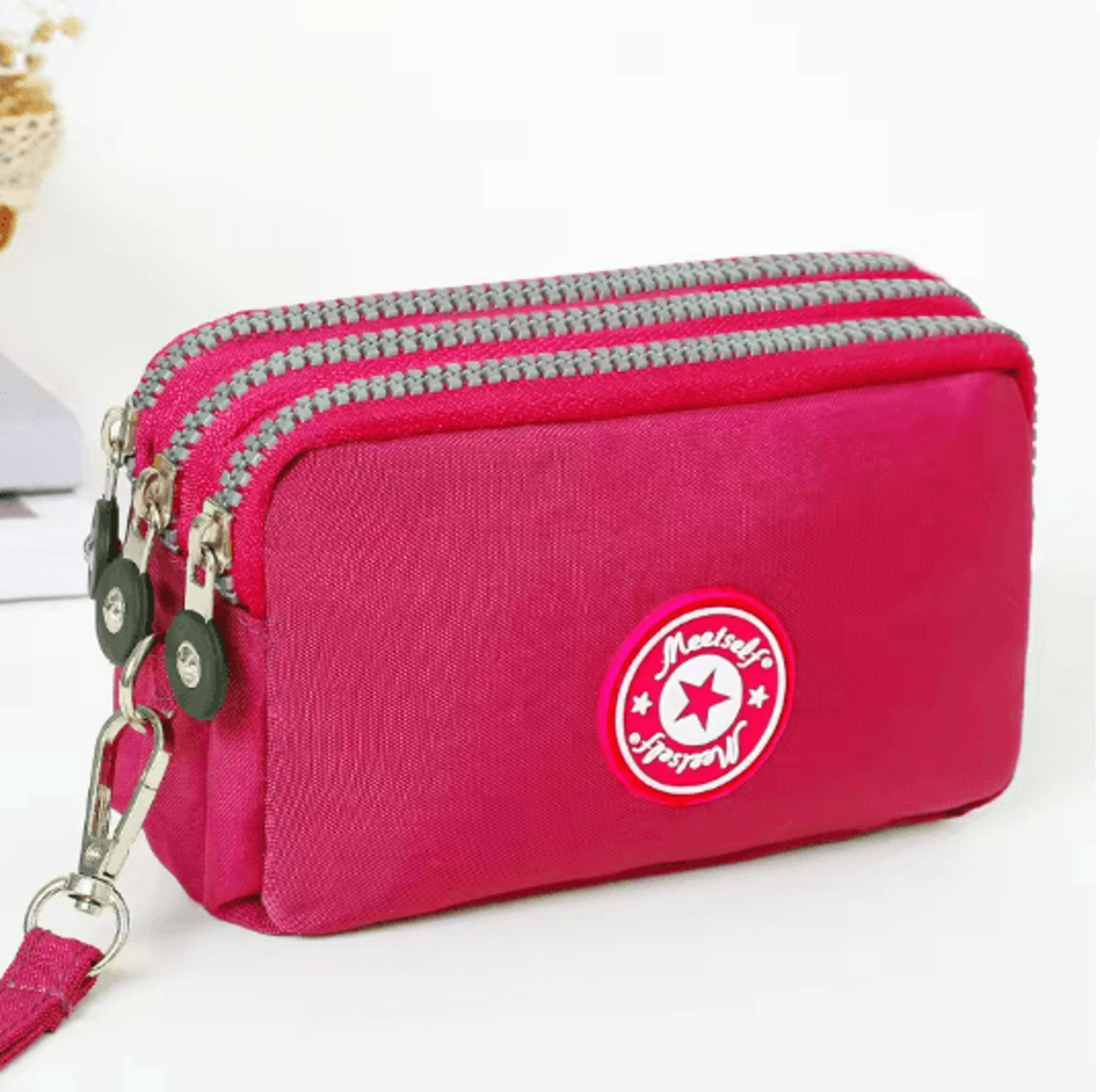 SoftCarry Womens Wrist Phone Purse Three Layer Zipper Handbag 11
