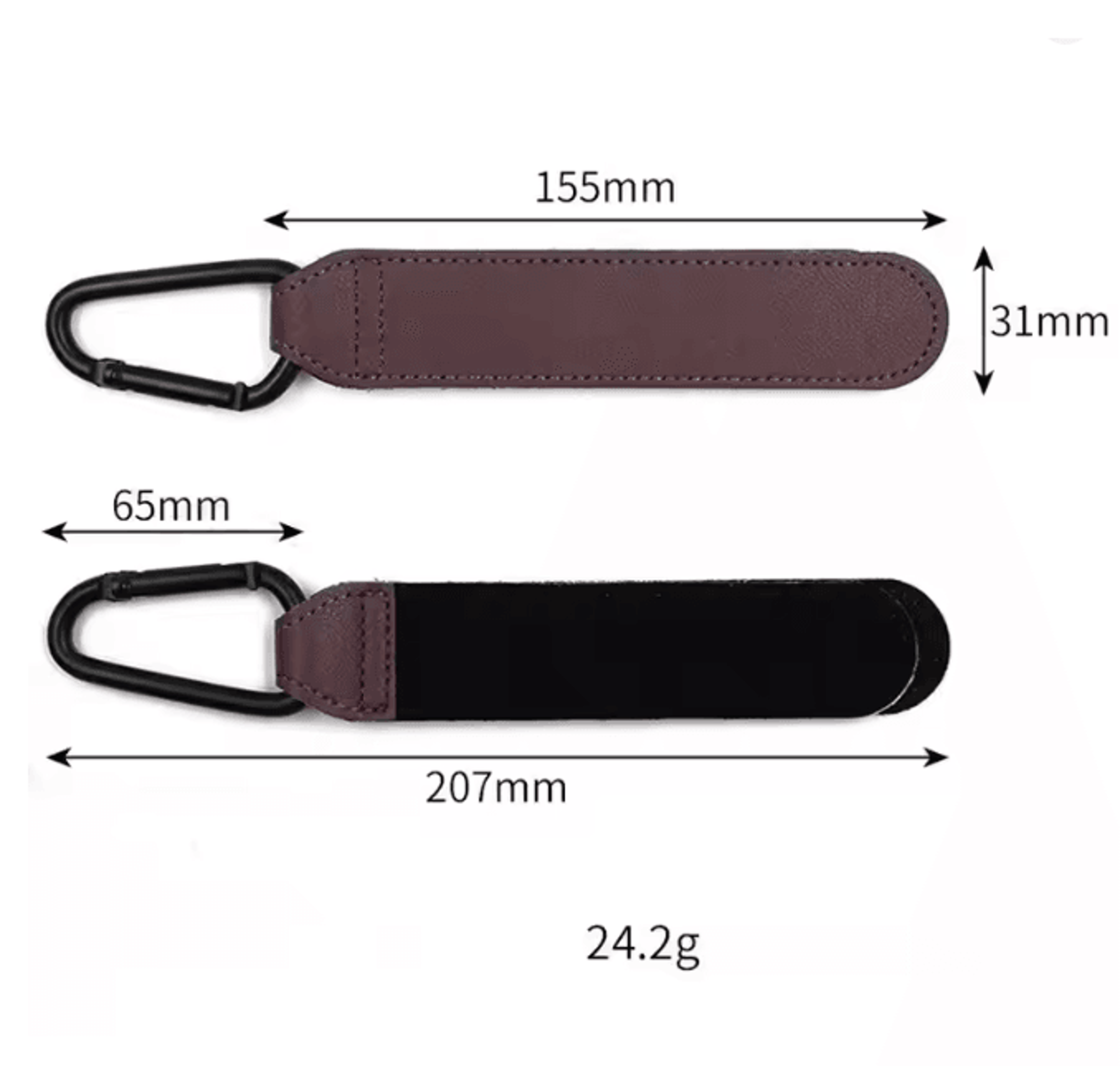 Leather Baby Stroller Hooks Adjustable Pram Bag Organizer Set 3