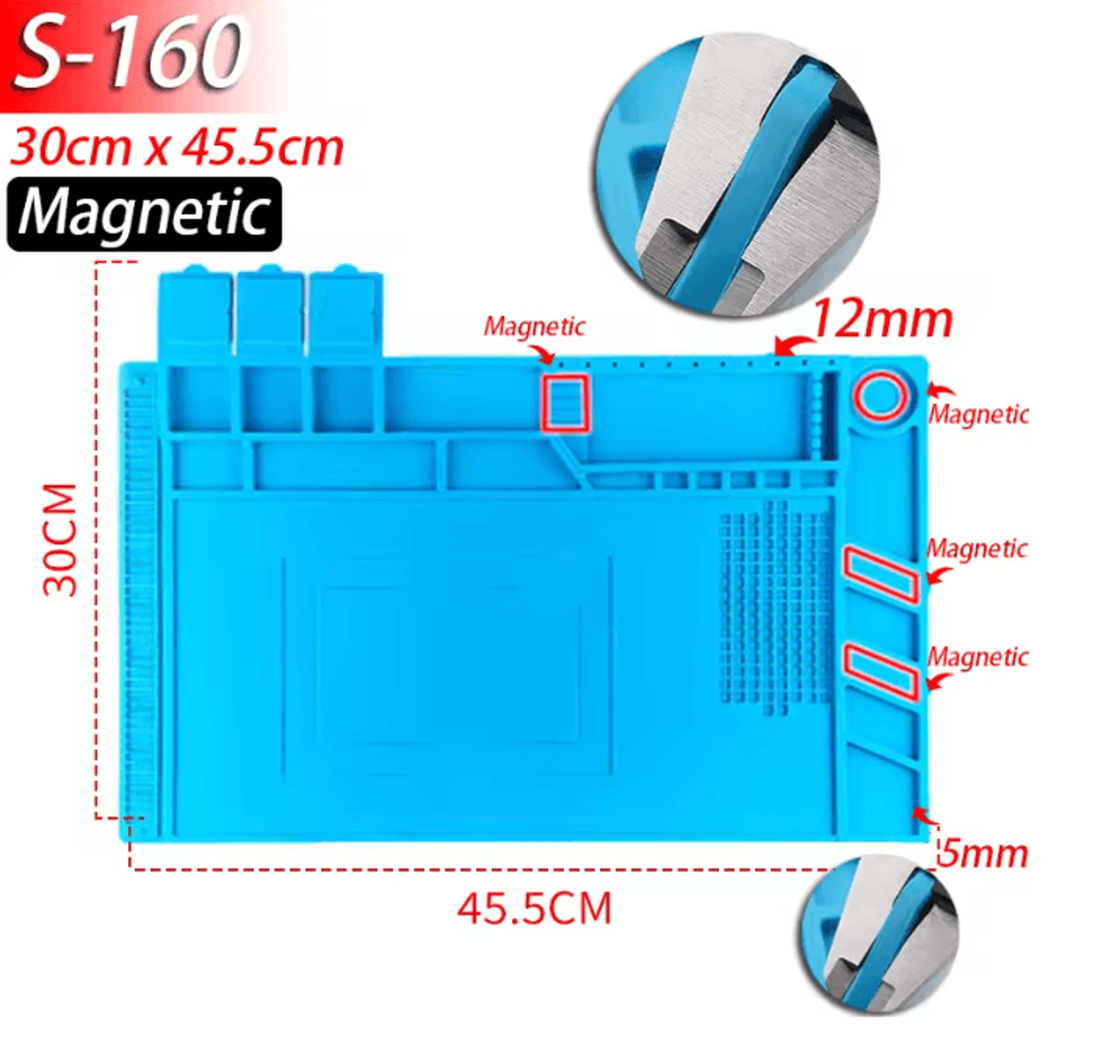 Silicone Soldering Work Mat Heat Resistant Anti Static Repair Pad 9