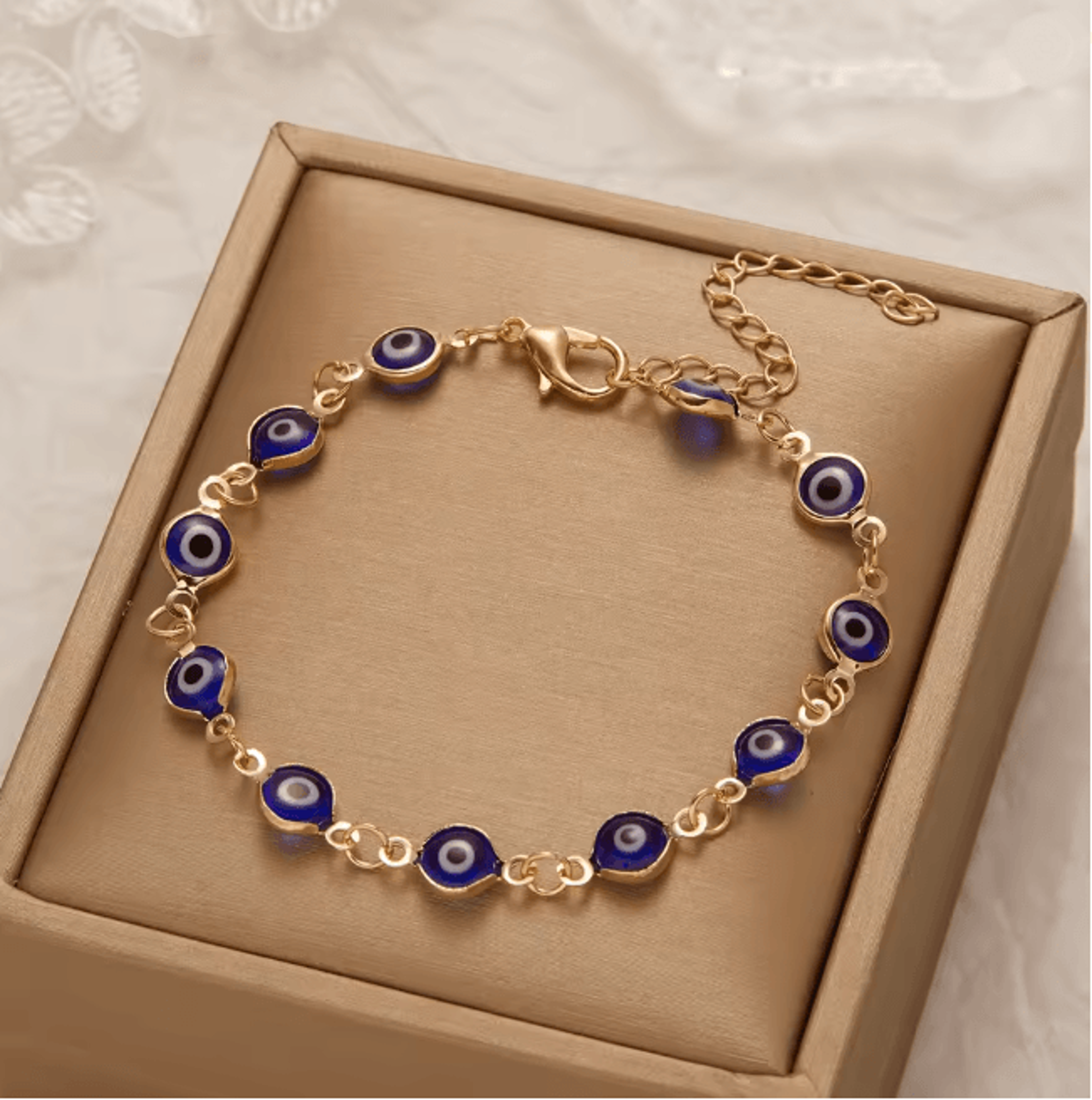 Lucky Evil Eye Bracelet Adjustable Metal Chain Protection Jewelry 3