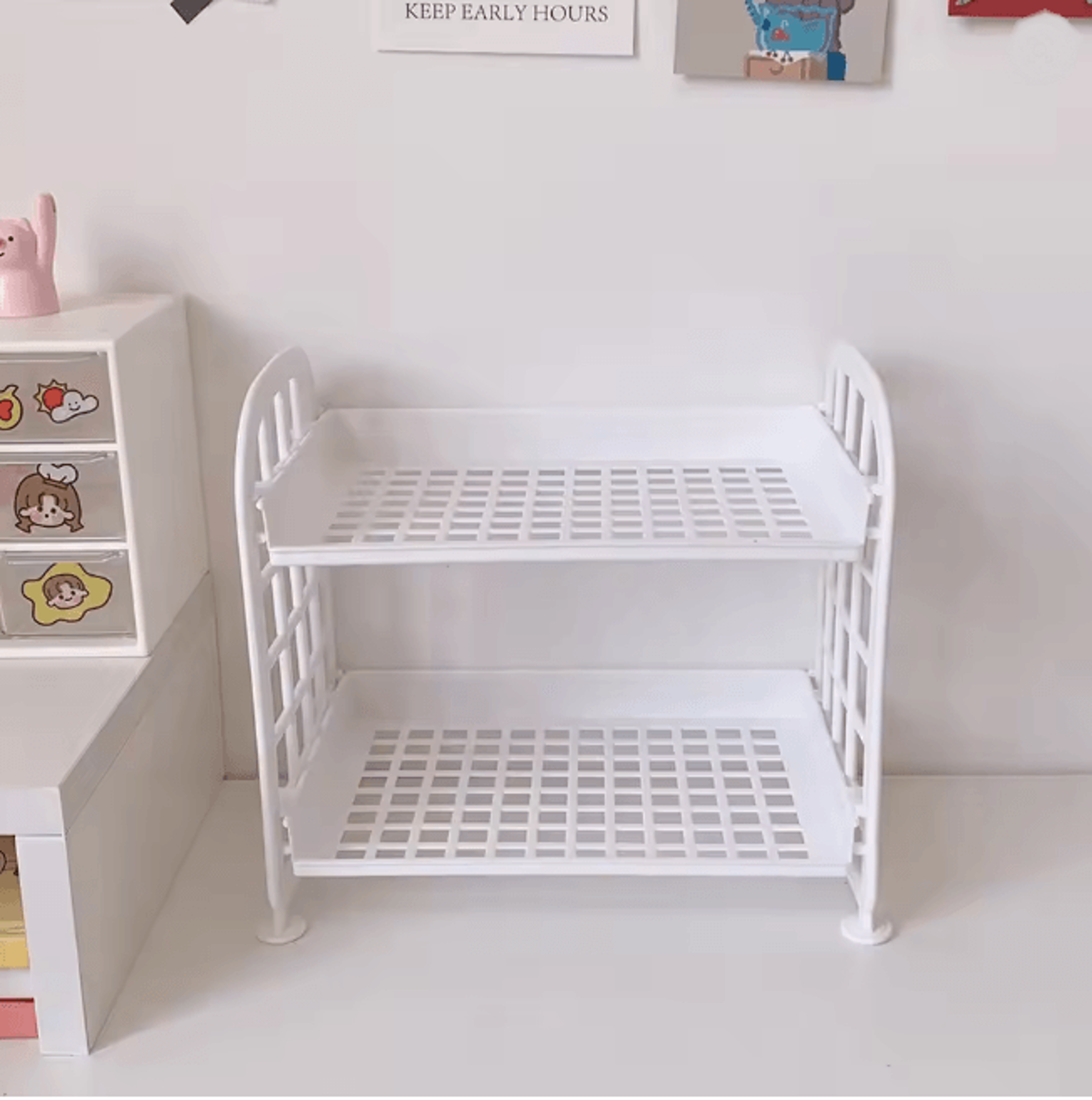 Desktop Storage Shelf Multi Tier Organizer For Office And Dorm Use 4