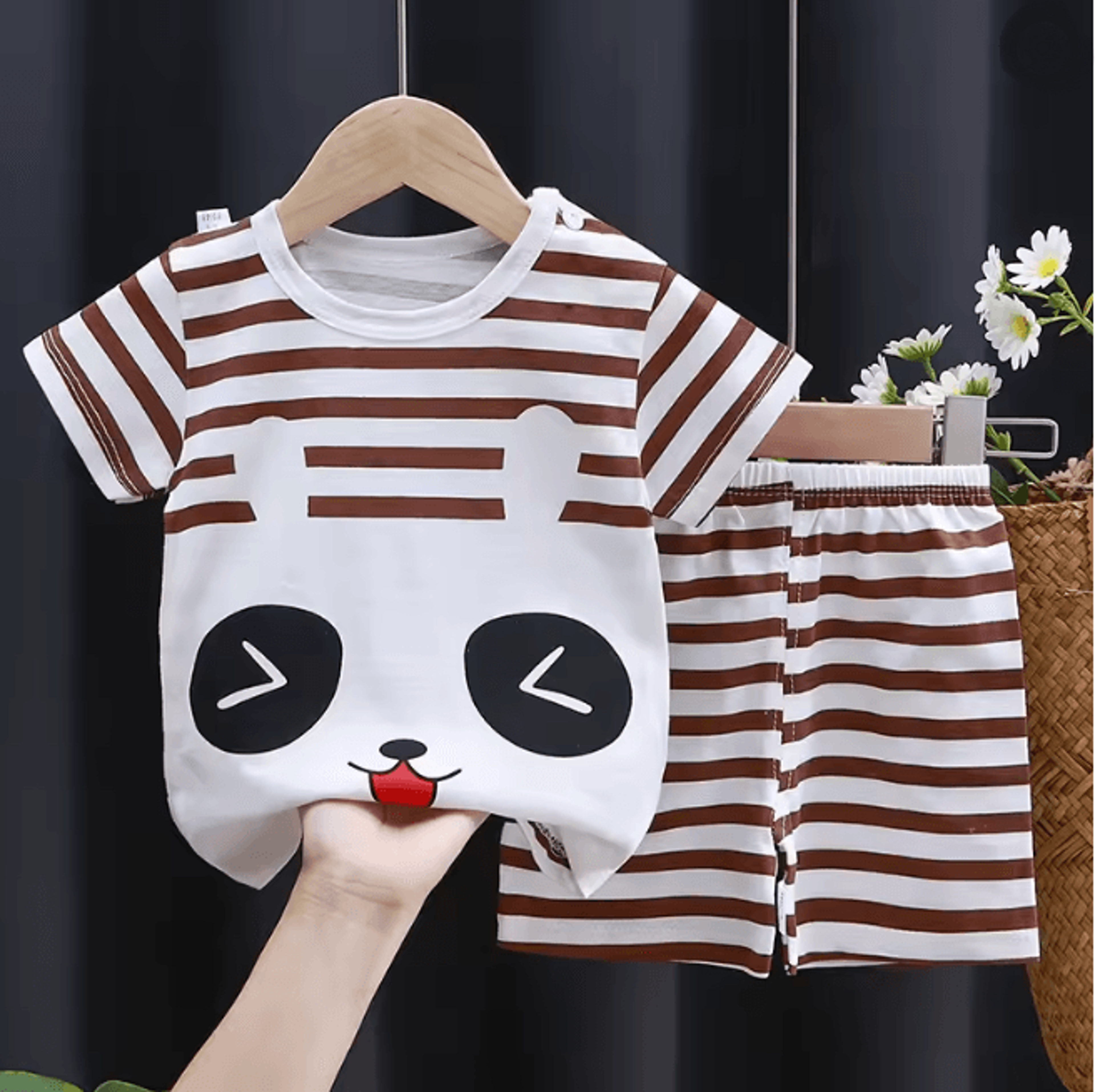 Kids Summer Cotton Clothing Set Cartoon T Shirt And Shorts Outfit 3