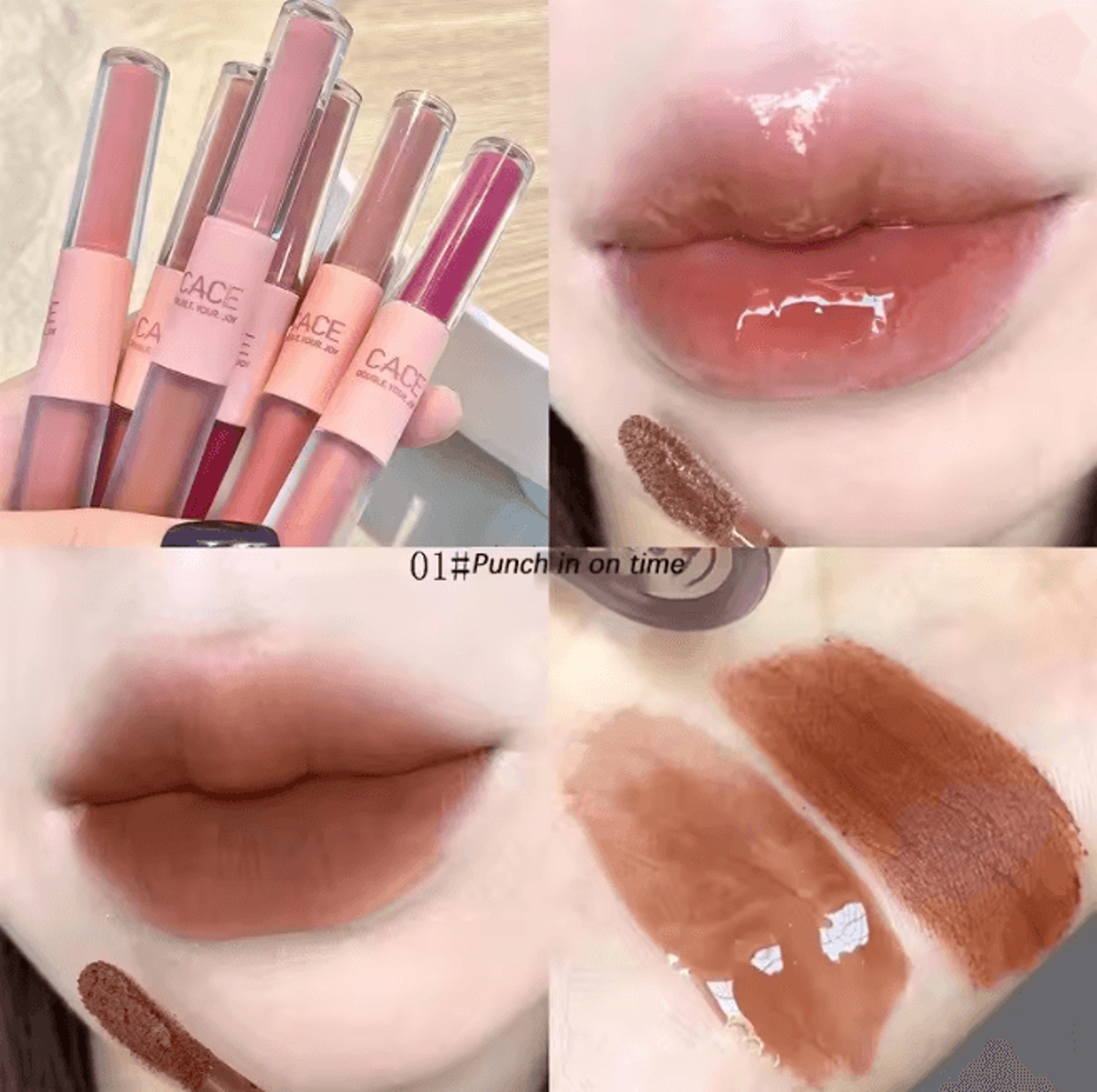 Double End Lip Glaze Gloss And Matte Long Lasting Lip Color 3