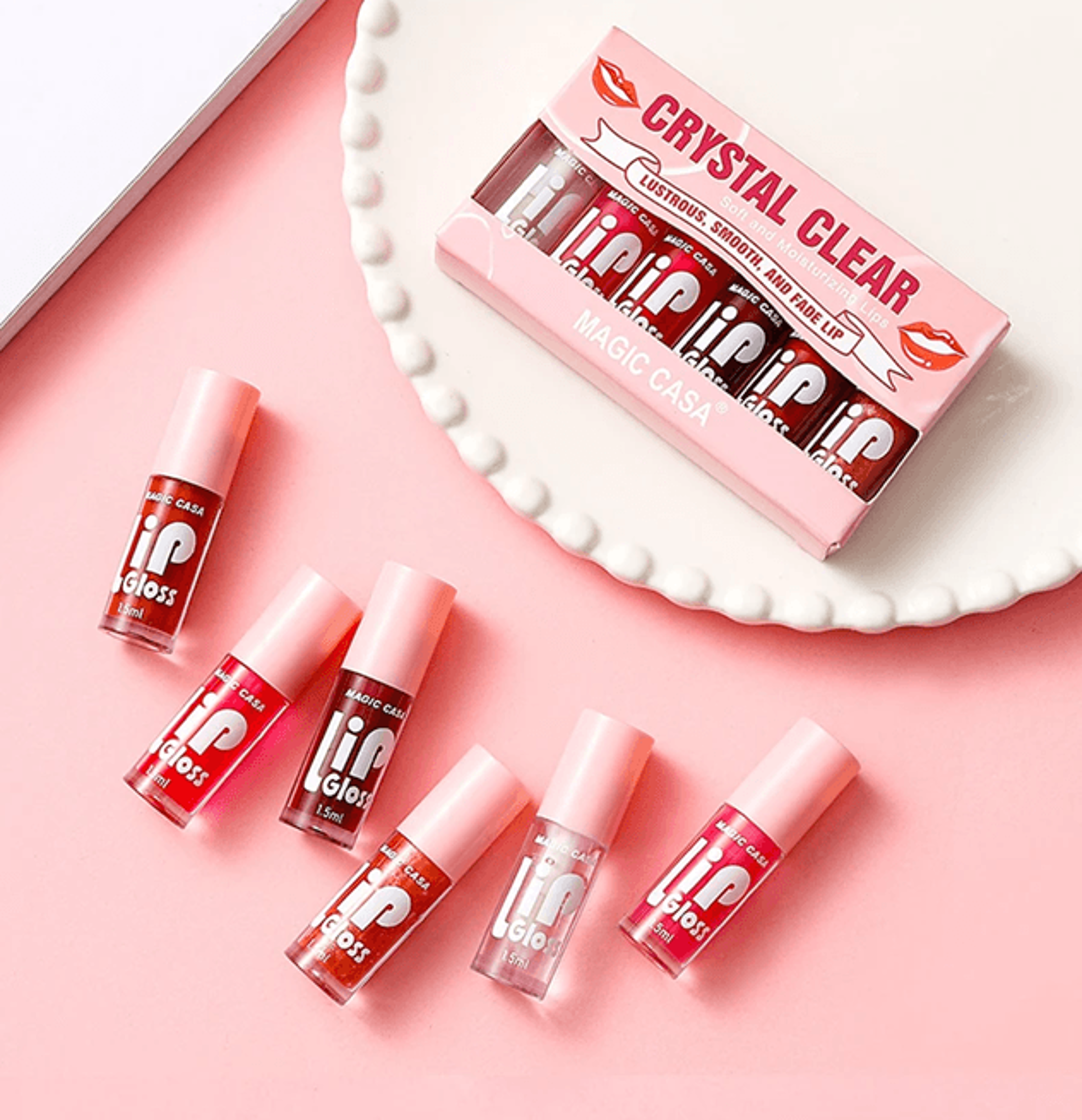 Magic Casa Hydrating Jelly Lip Oil Set Moisturizing Shimmer Finish 2