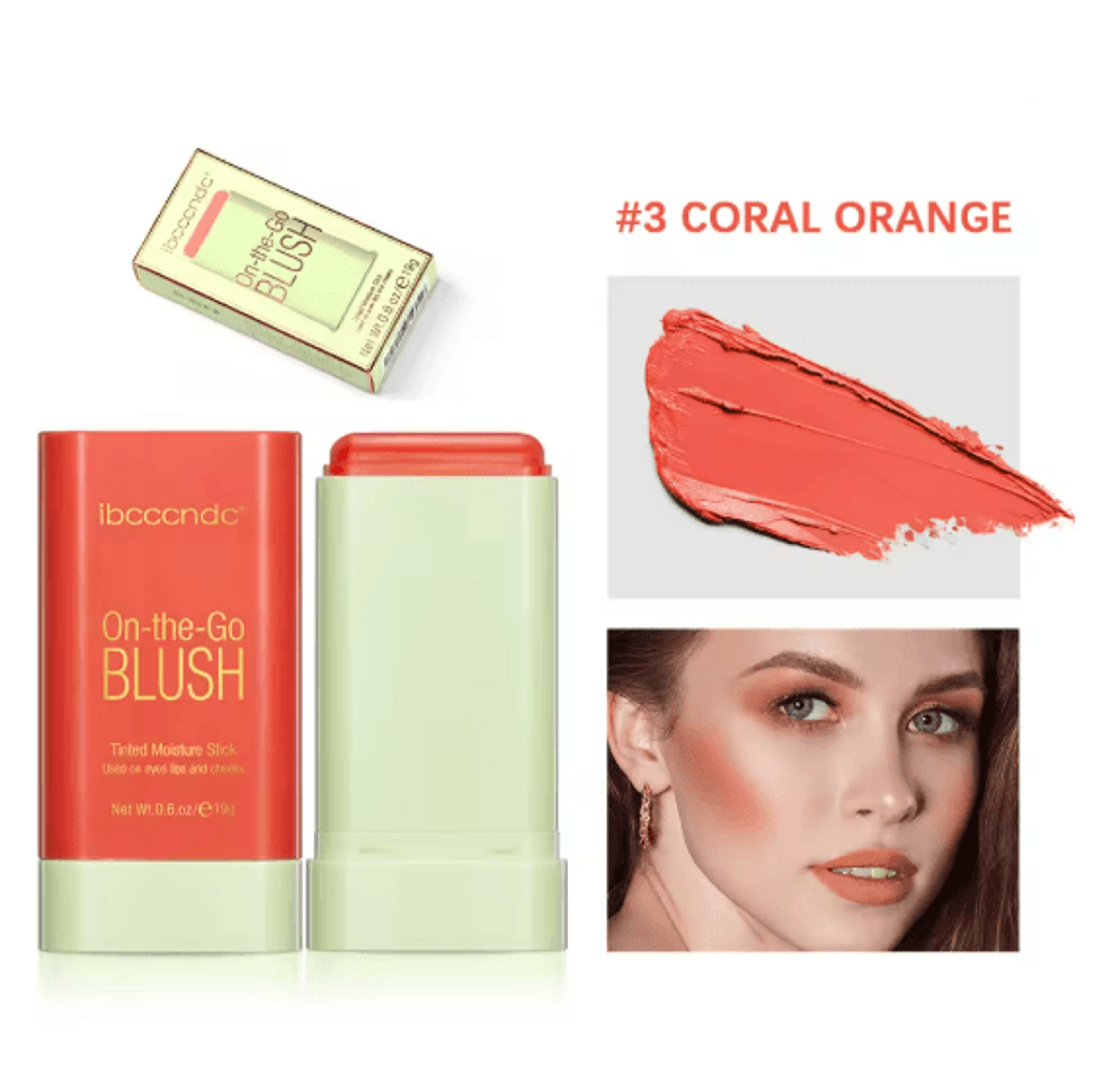 RadiantGlow Waterproof Blush Stick Cream Rouge For Natural Brightening 3