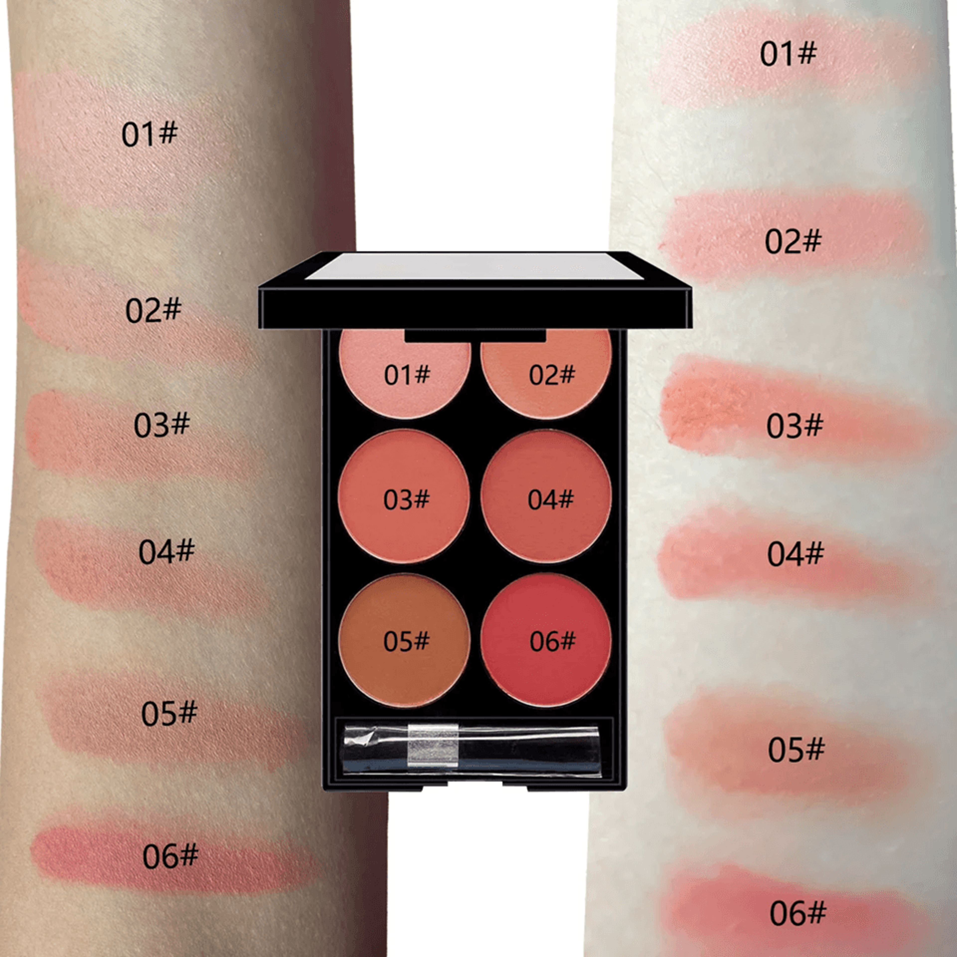 Radiant Sculpt 6 Color Blush And Contour Makeup Palette 0