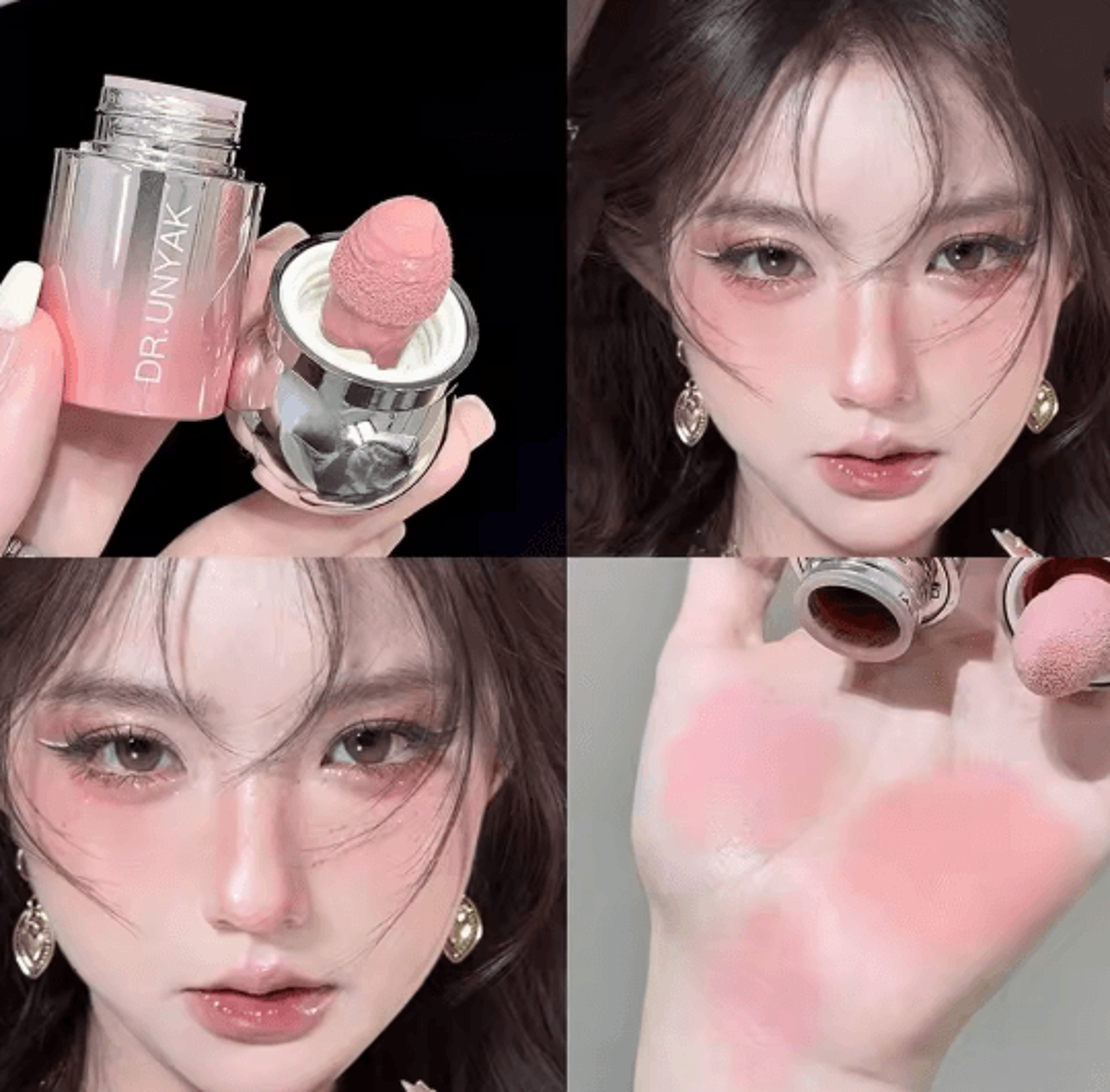 Velvet Matte Liquid Blush Sponge Applicator Stick 5