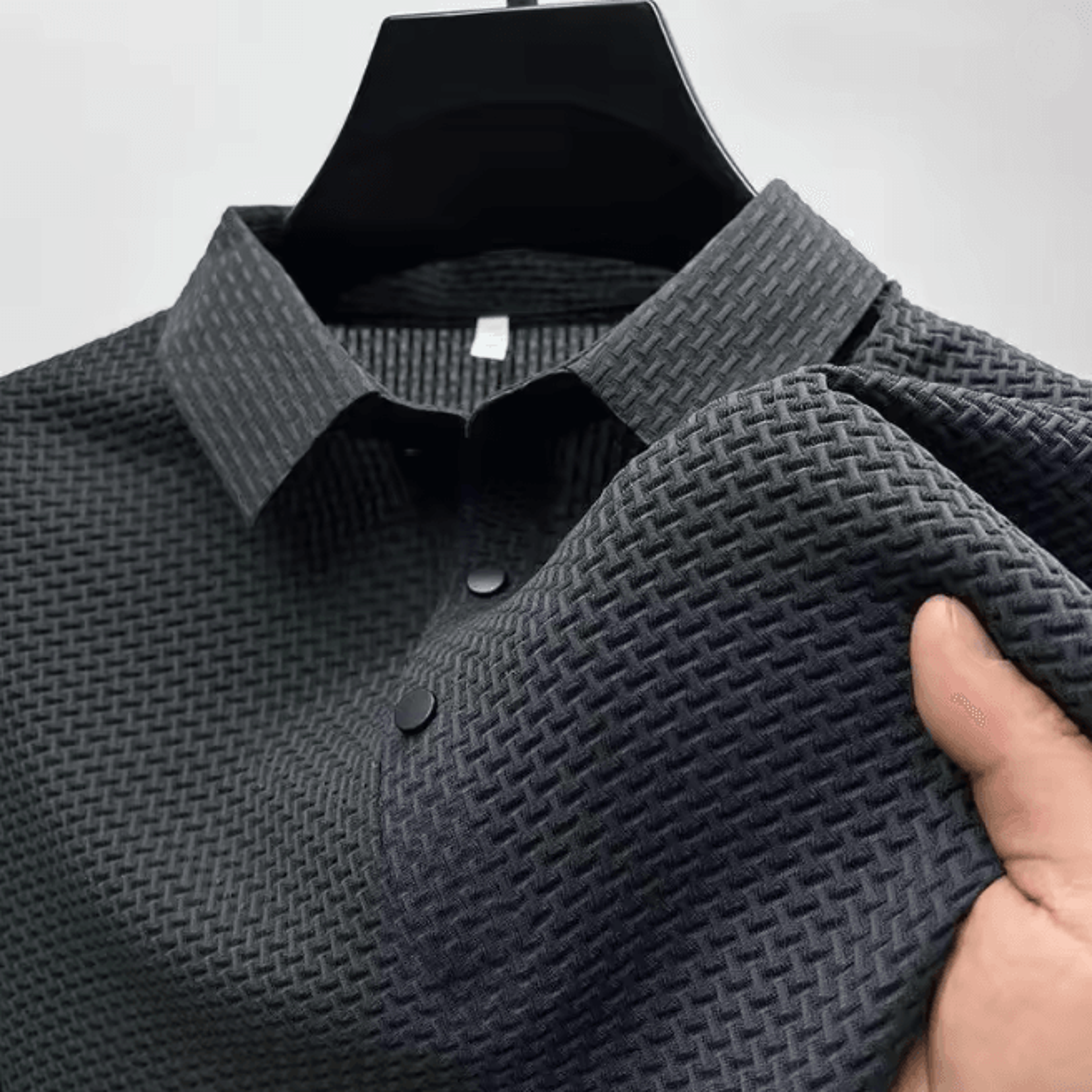 Mens Breathable Business Casual Short Sleeve Polo Shirt Summer Comfort Top 3