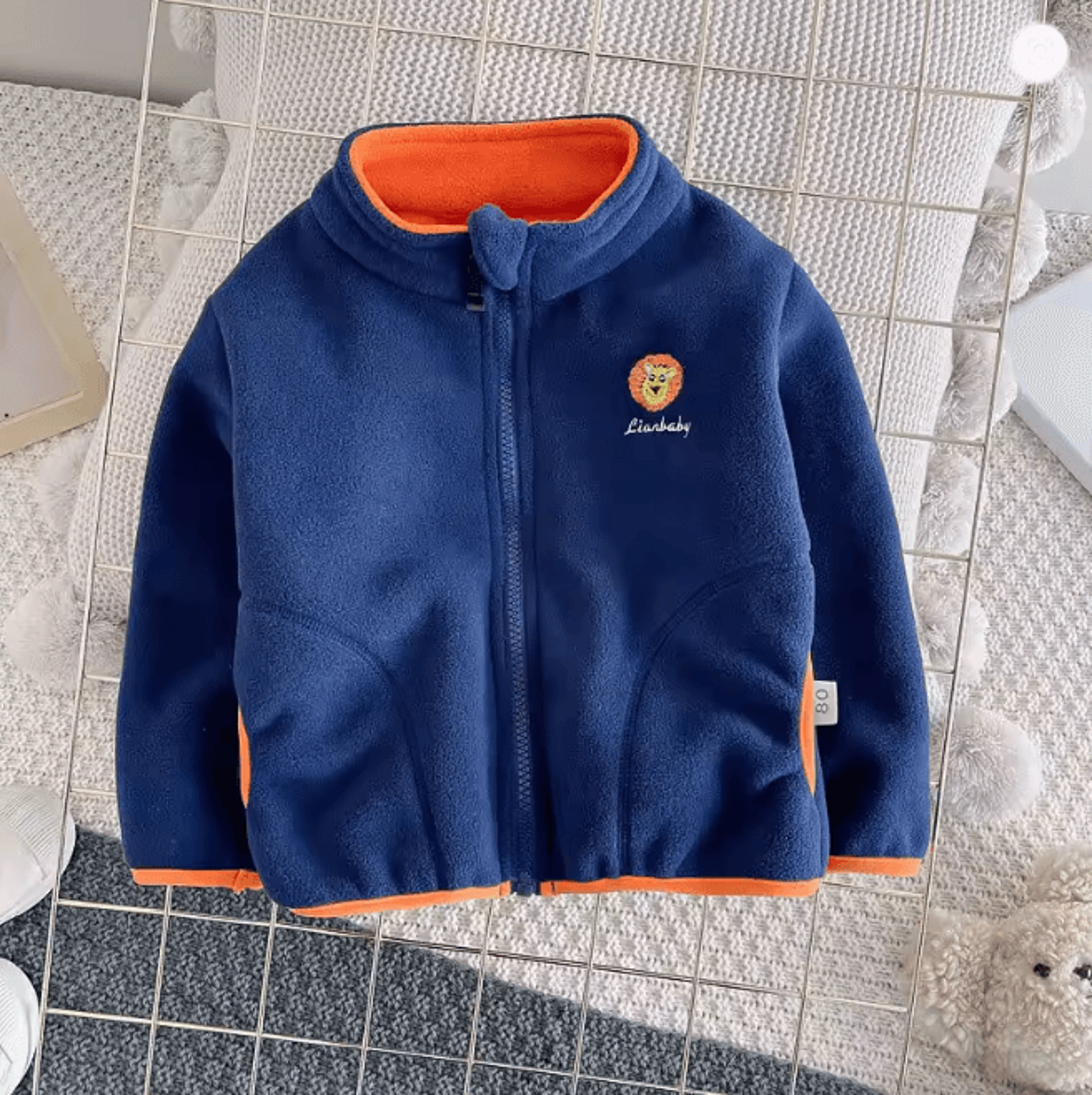 Kids Polar Fleece Hooded Jacket Warm Winter Cardigan Coat 6