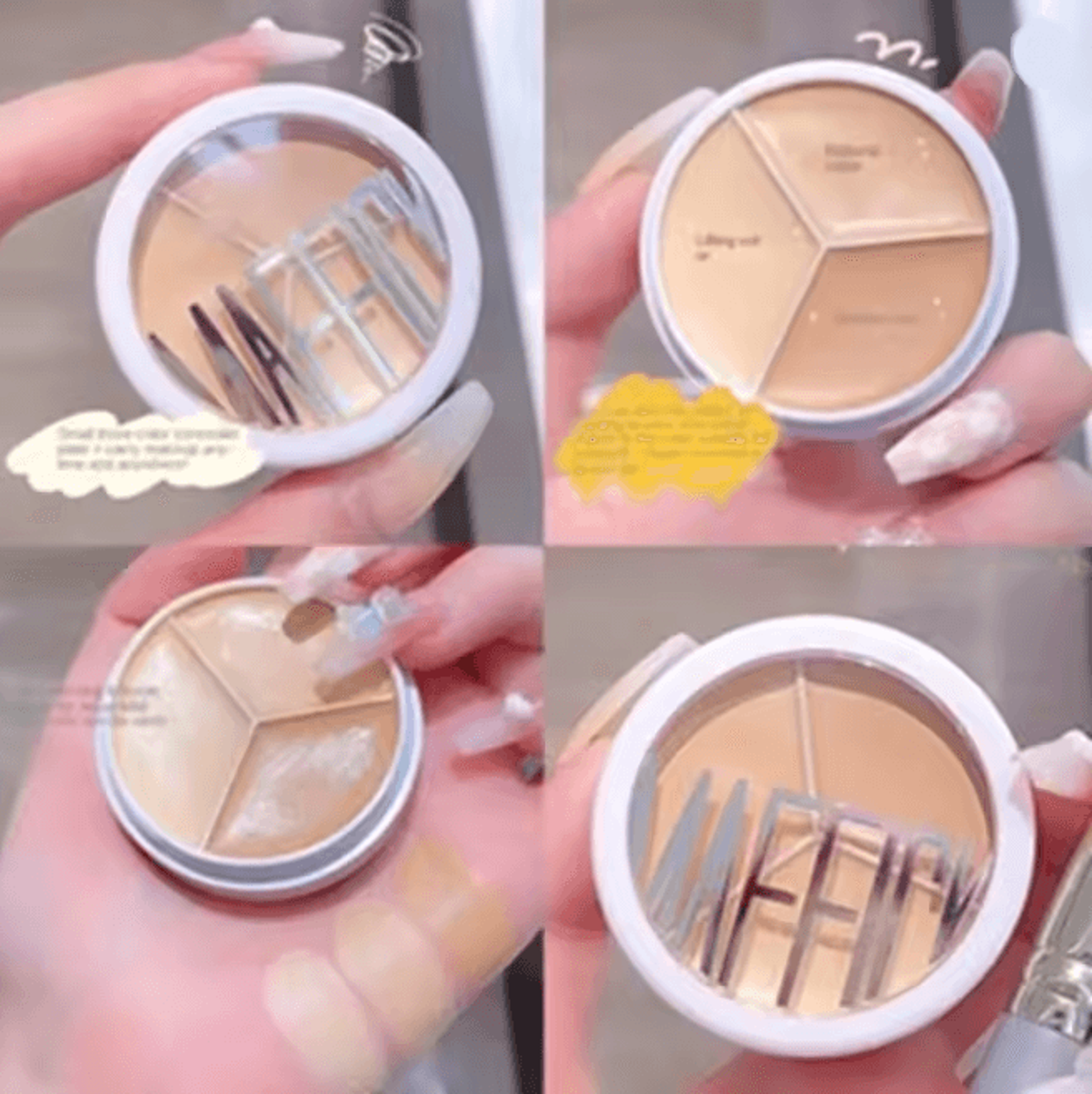 3 Color Concealer Palette Full Coverage Dark Circle Corrector 0