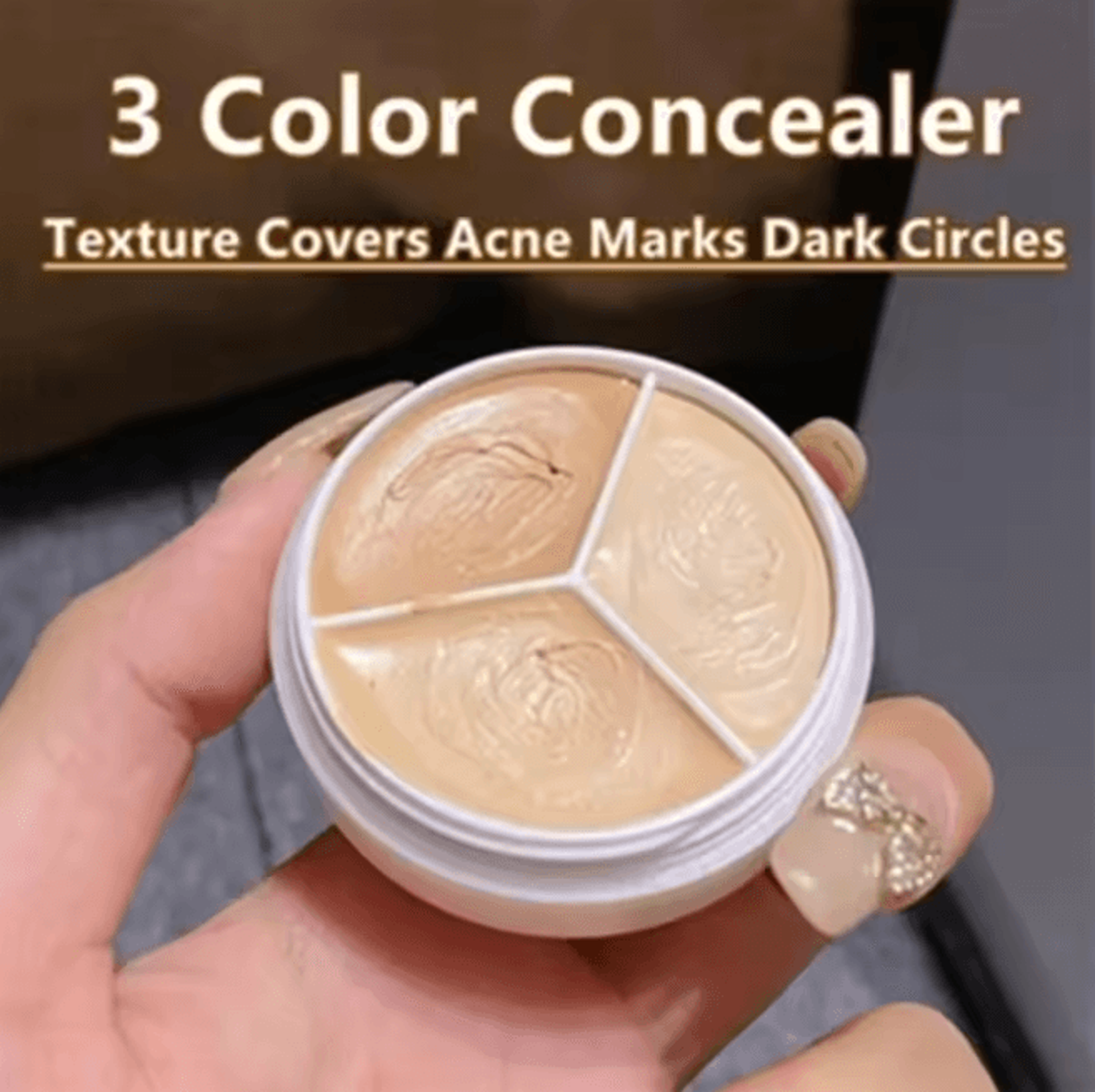 3 Color Concealer Palette Full Coverage Dark Circle Corrector 3