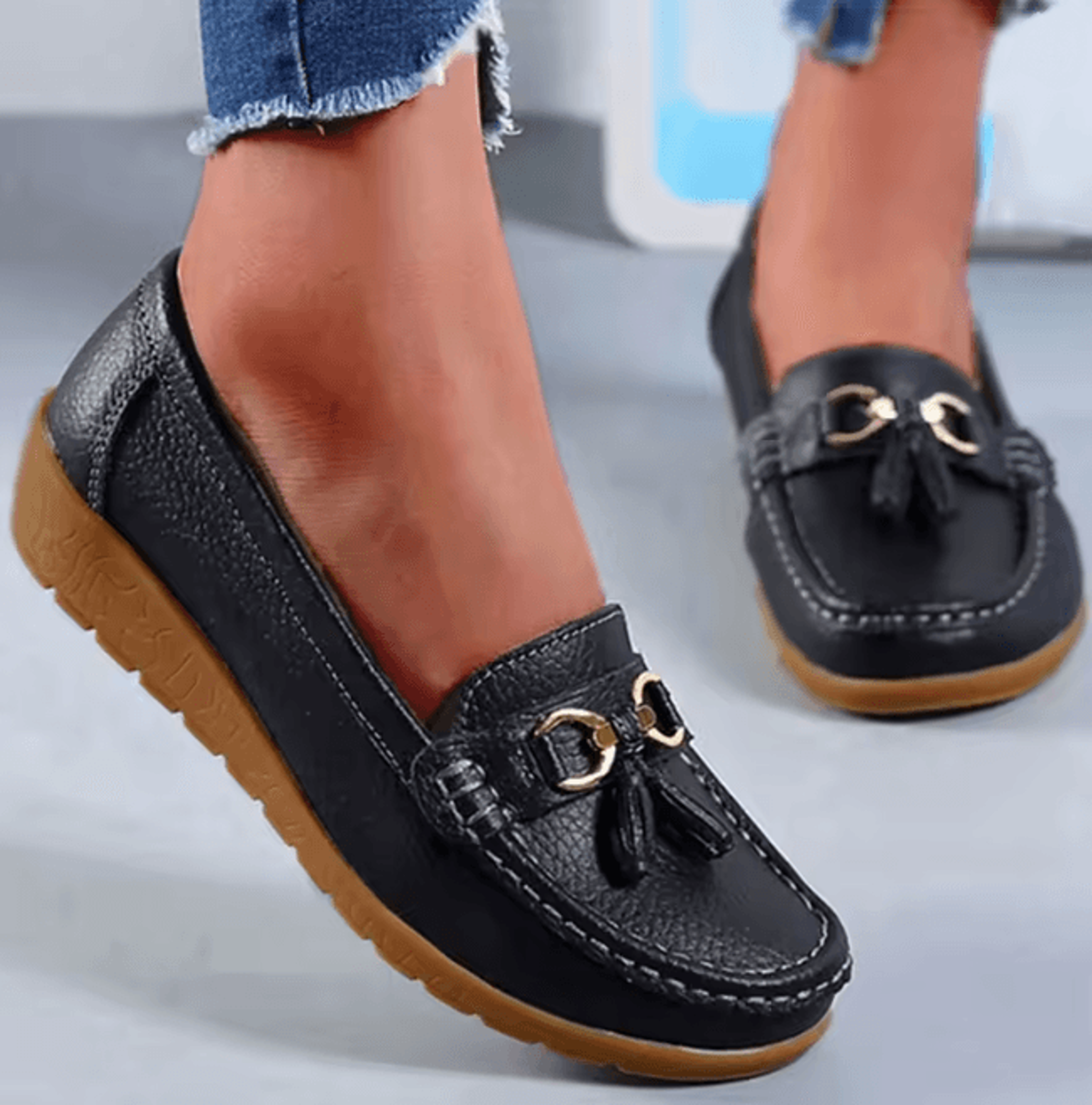 Womens Comfortable Nurse Loafers Slip On Flat Shoes 2