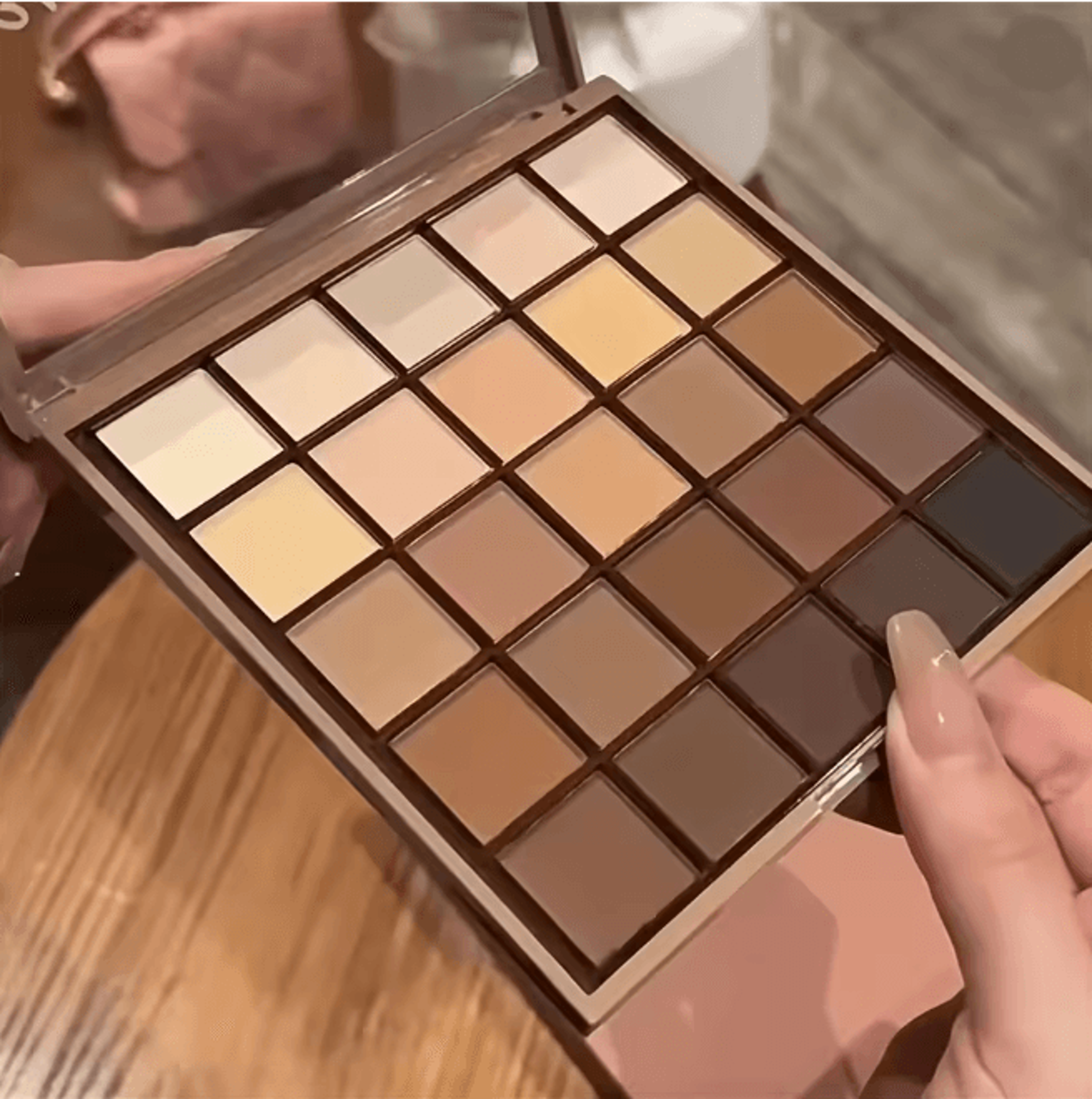 25 Color Neutral Brown Eyeshadow Palette Earth Tone Makeup 0