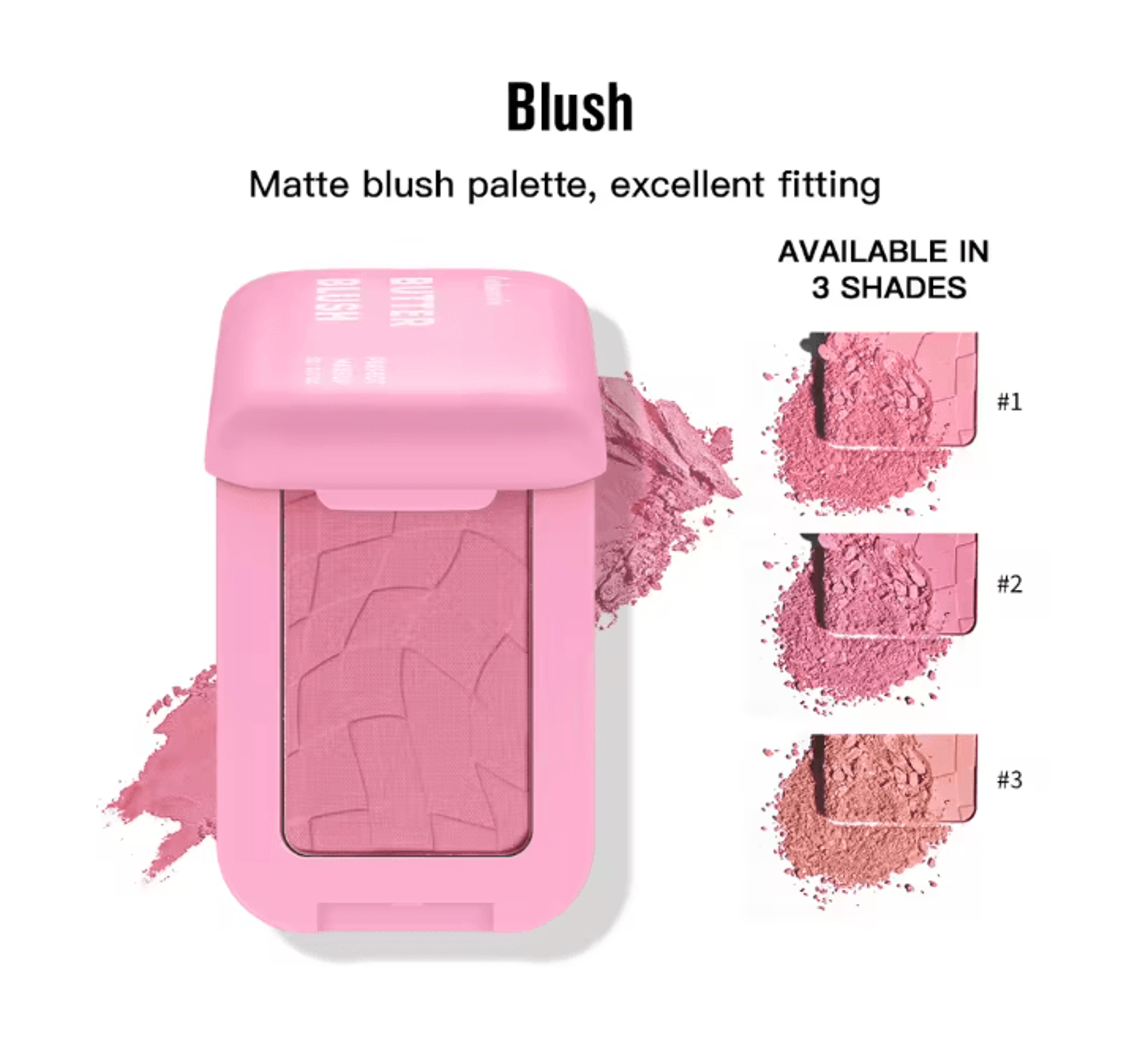 Professional Long Lasting Powder Blush Vegan Formula Natural Finish 1