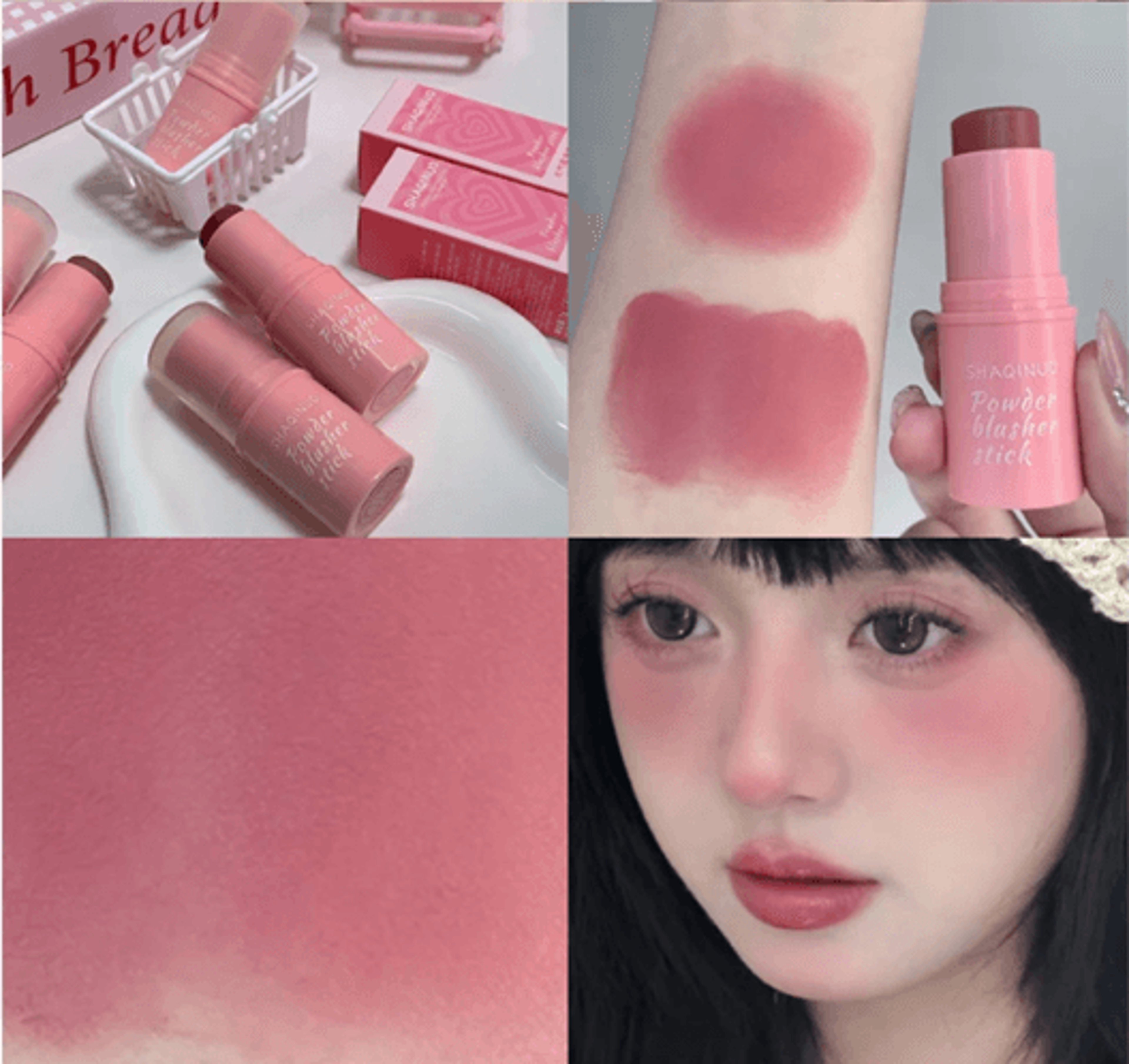 SHAQINUO Energizing Blush Stick Natural Matte Cream Glow 5