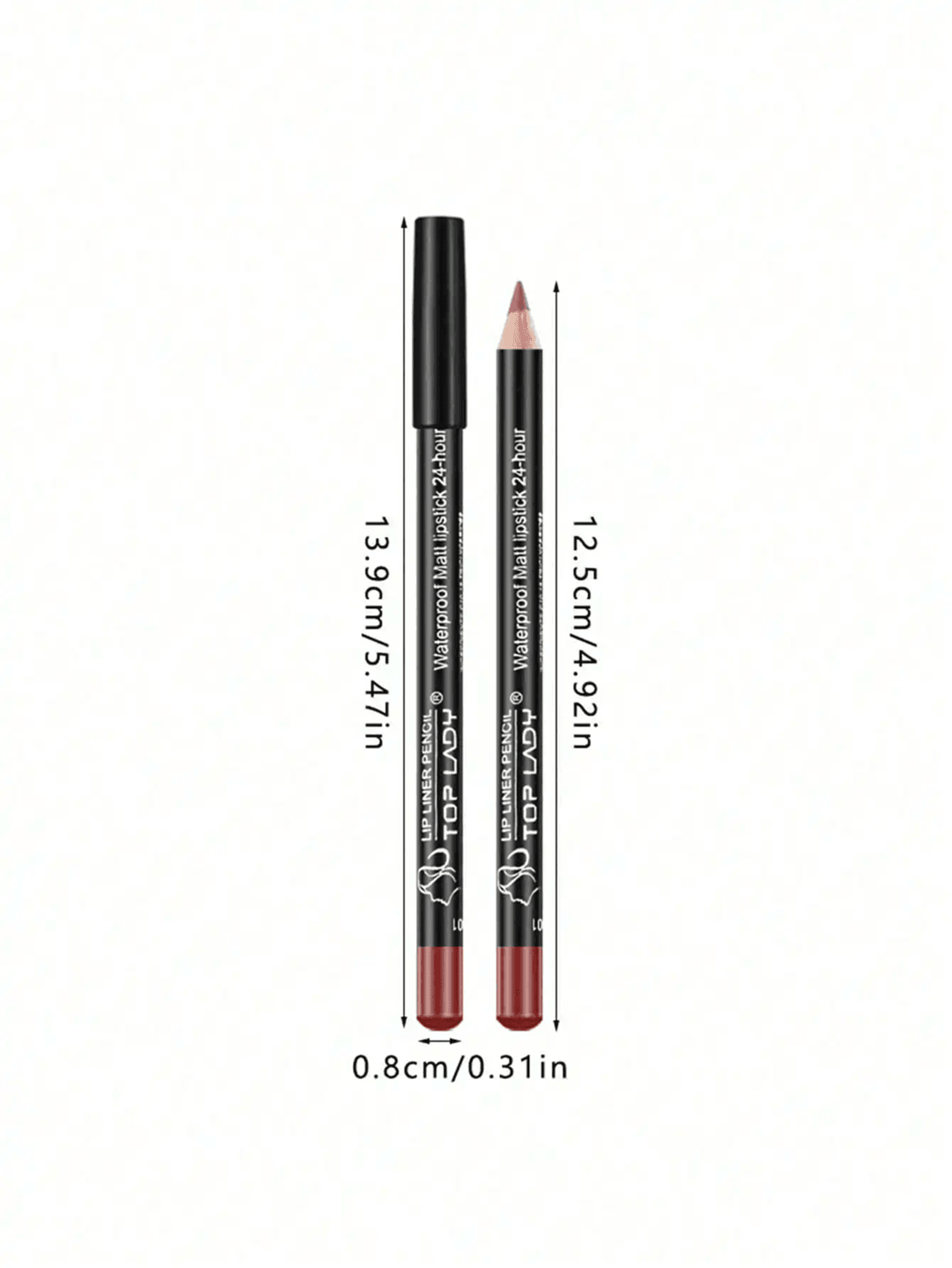 12 Color Professional Lip Liner Pencil Set Matte Nude Finish 1