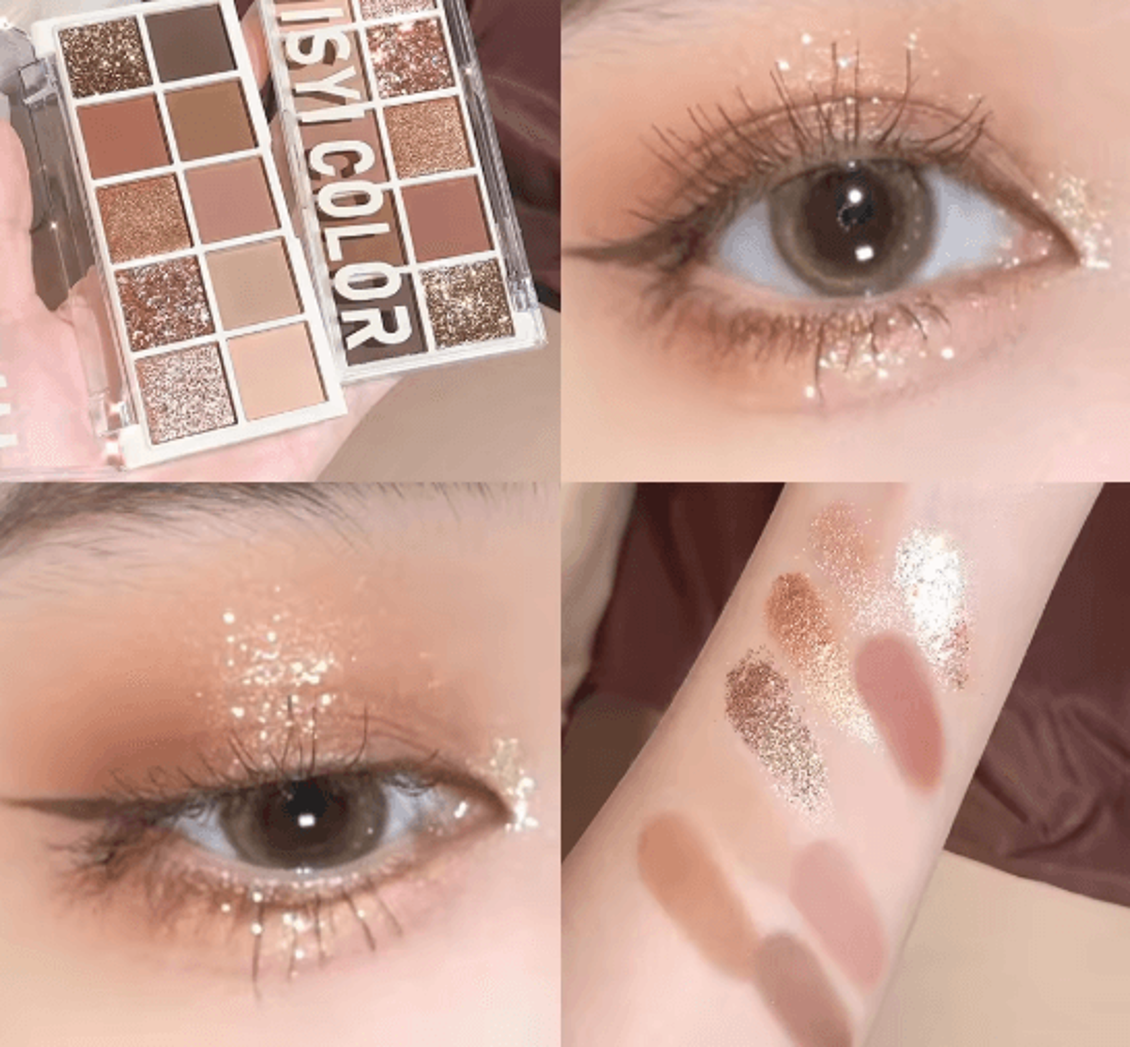 HISYI Star Ten Color Eyeshadow Palette Soft Matte And Pearl Pink Brown 4