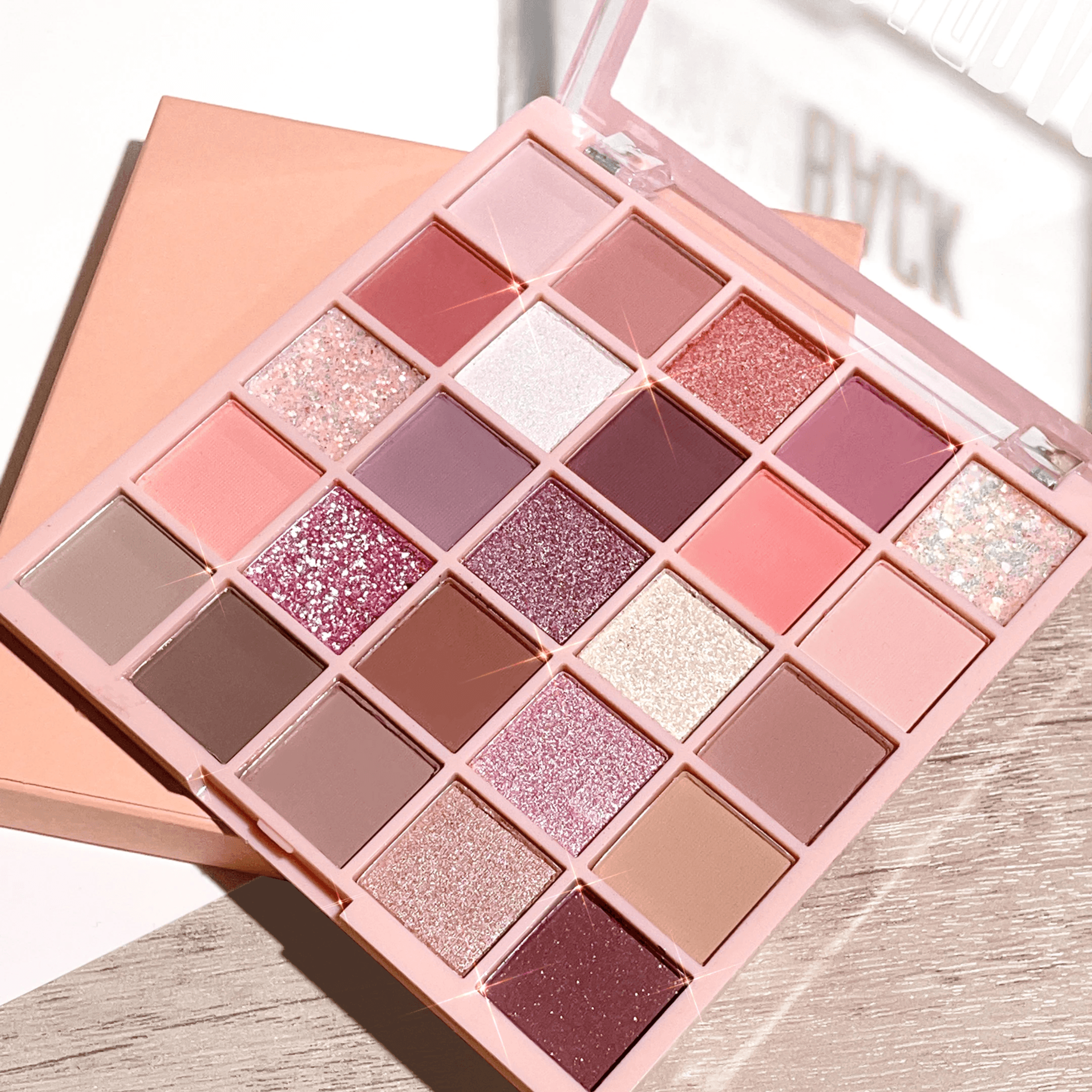 Twenty Five Color Milk Tea Eyeshadow Palette Soft Orange Brown Pearl Matte 3