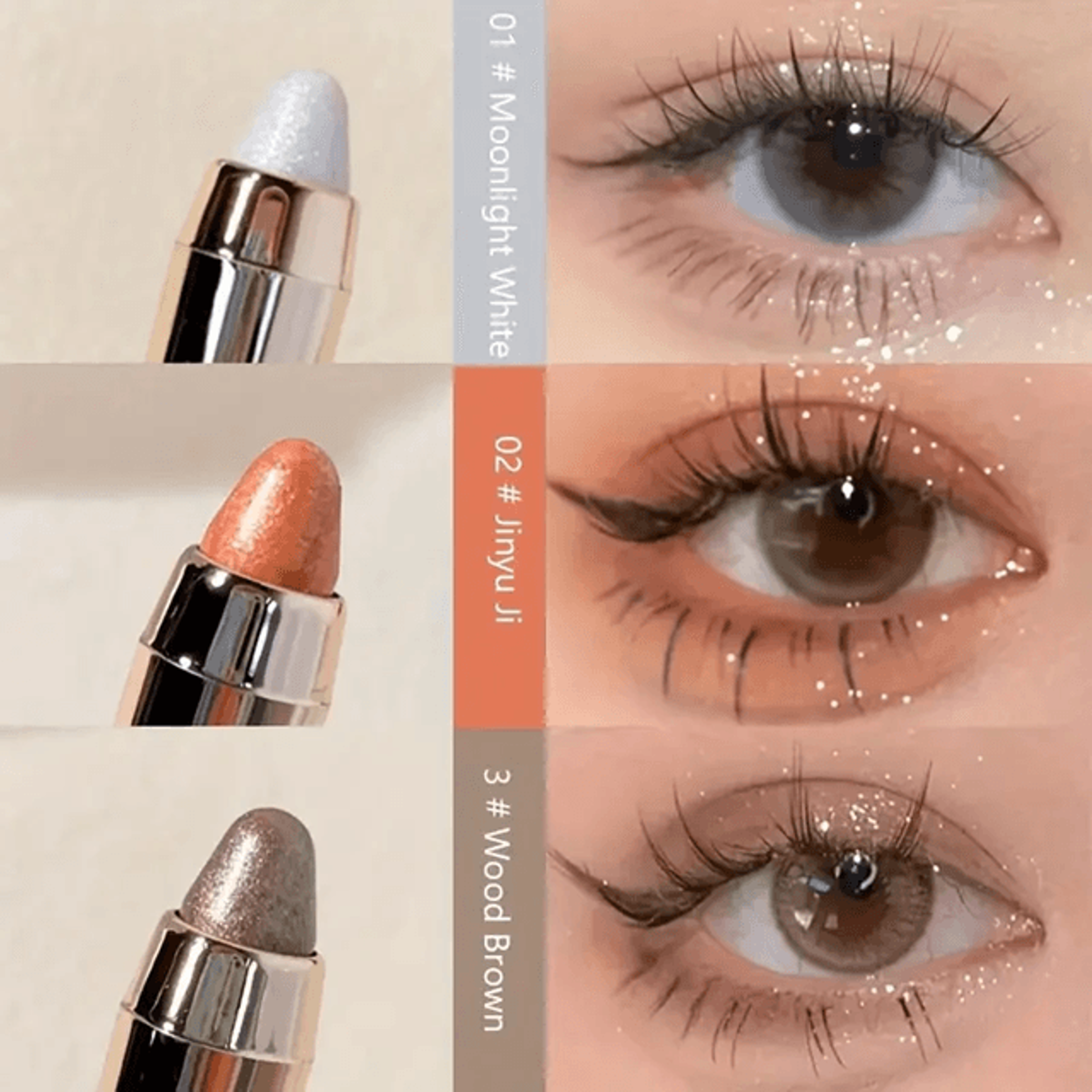 Double Sided Eyeshadow Stick Matte And Pearly Glow 1
