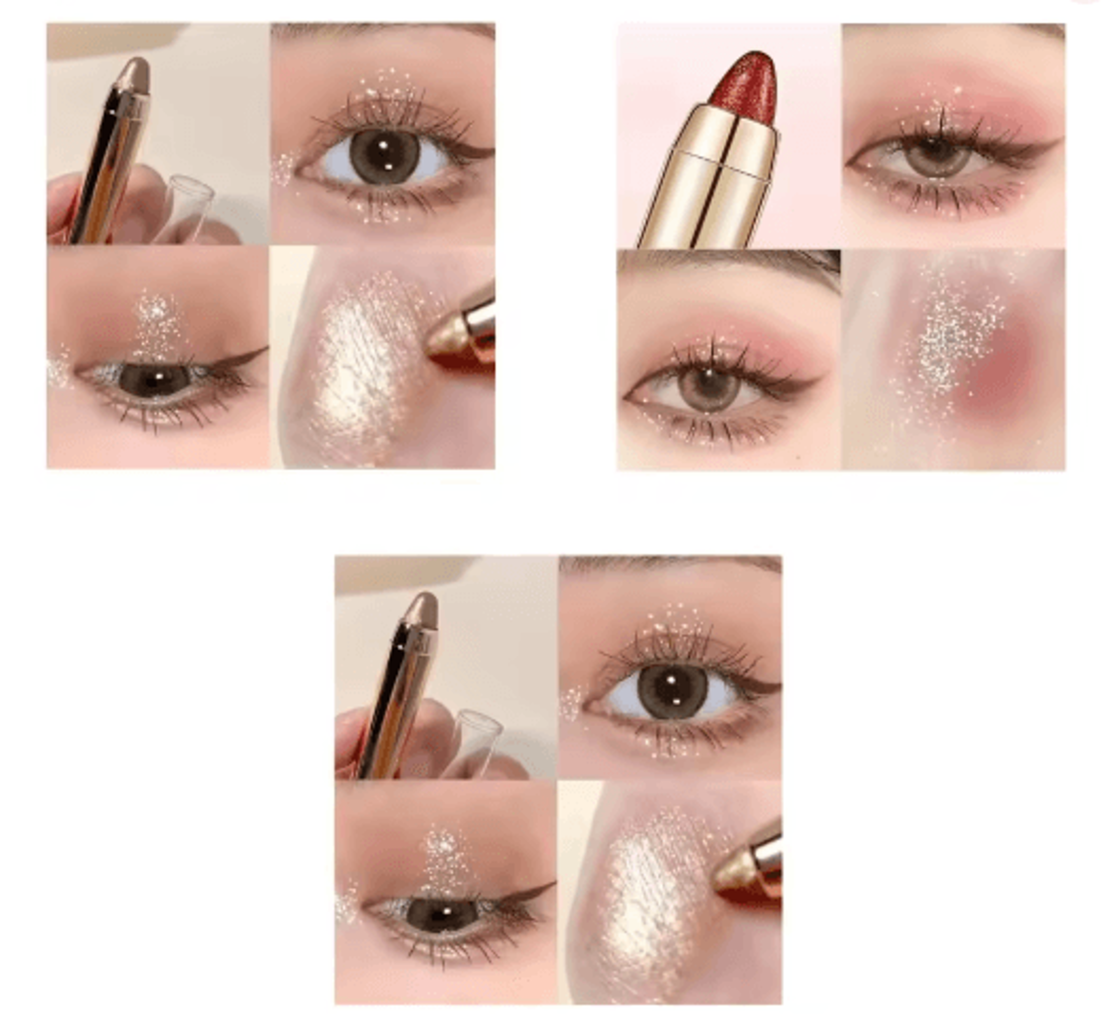 Double Sided Eyeshadow Stick Matte And Pearly Glow 7