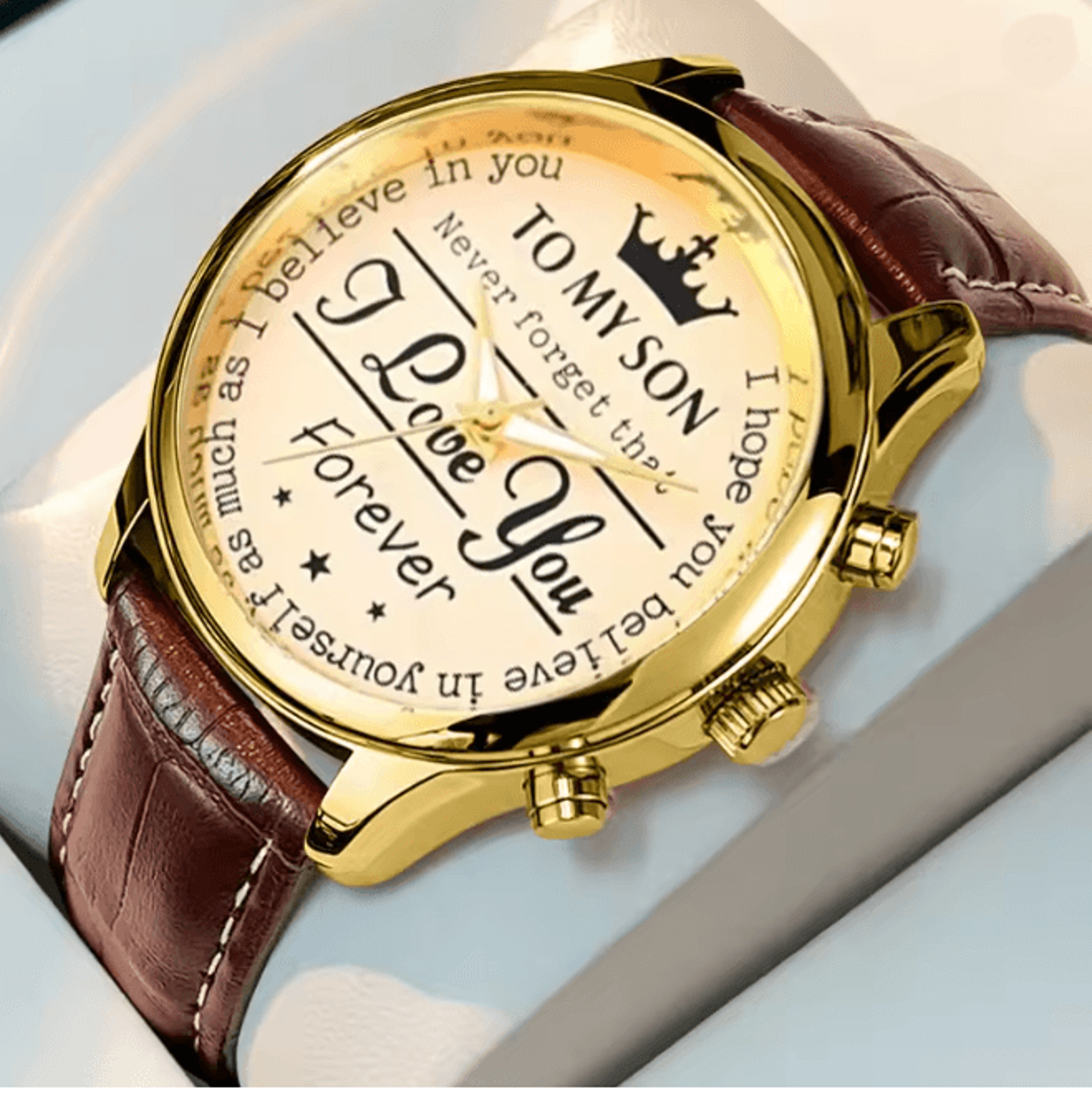 Classic Business Quartz Watch Crown Dial Mesh Strap 0