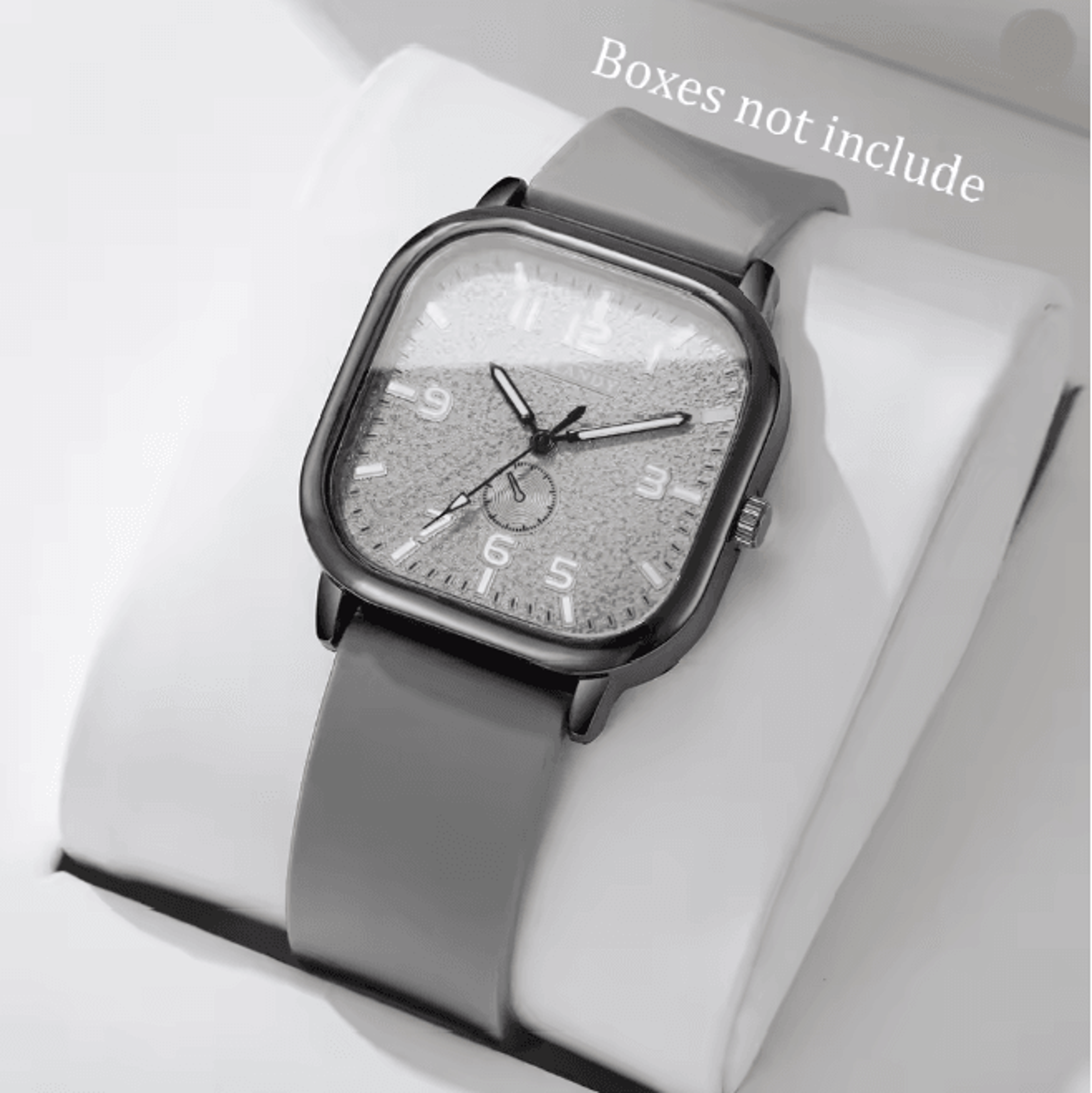 Square Silicone Quartz Watch Casual Sport Style 5