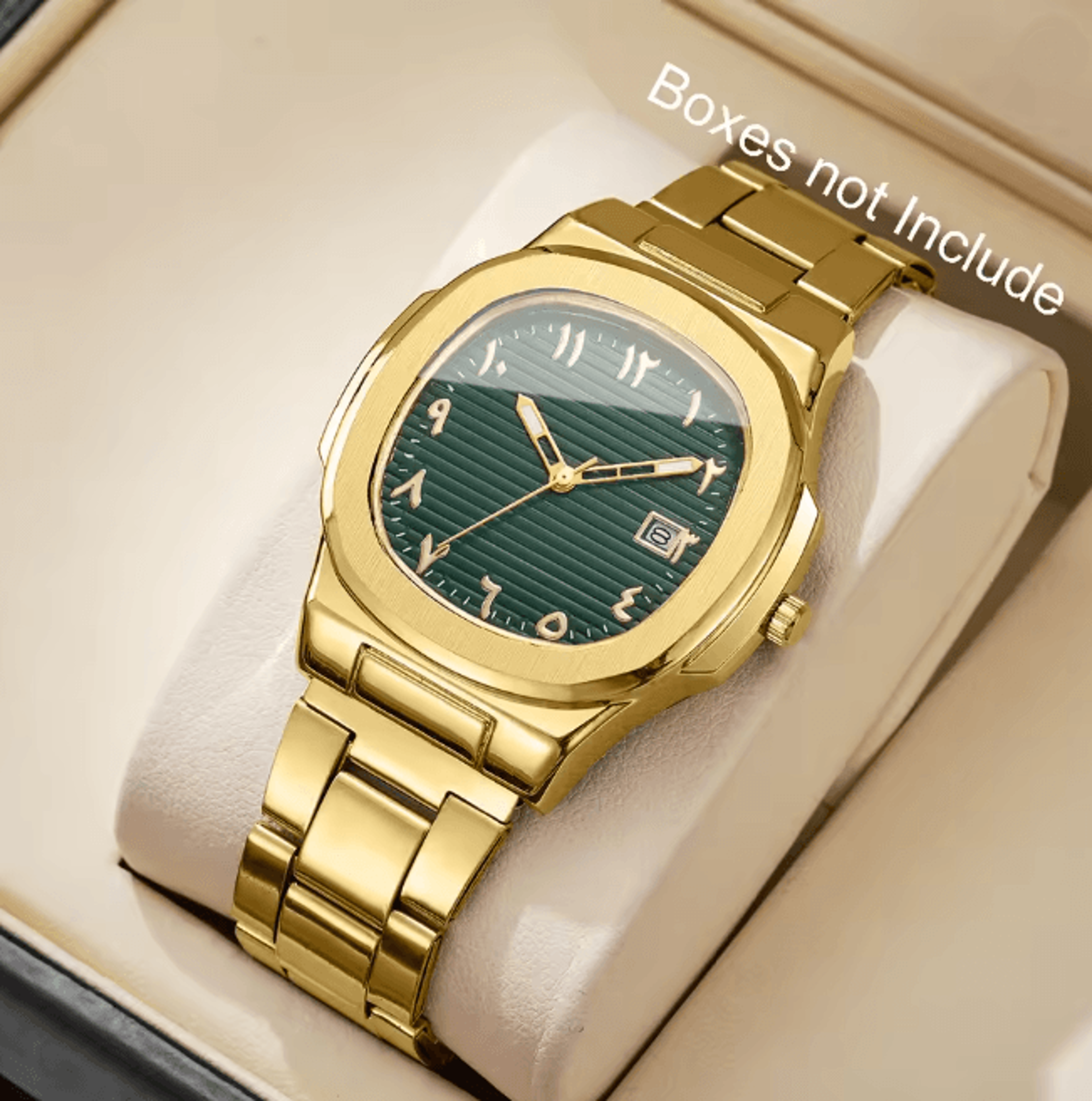 Luxury Square Dial Mens Quartz Watch Stainless Steel Business Style 18