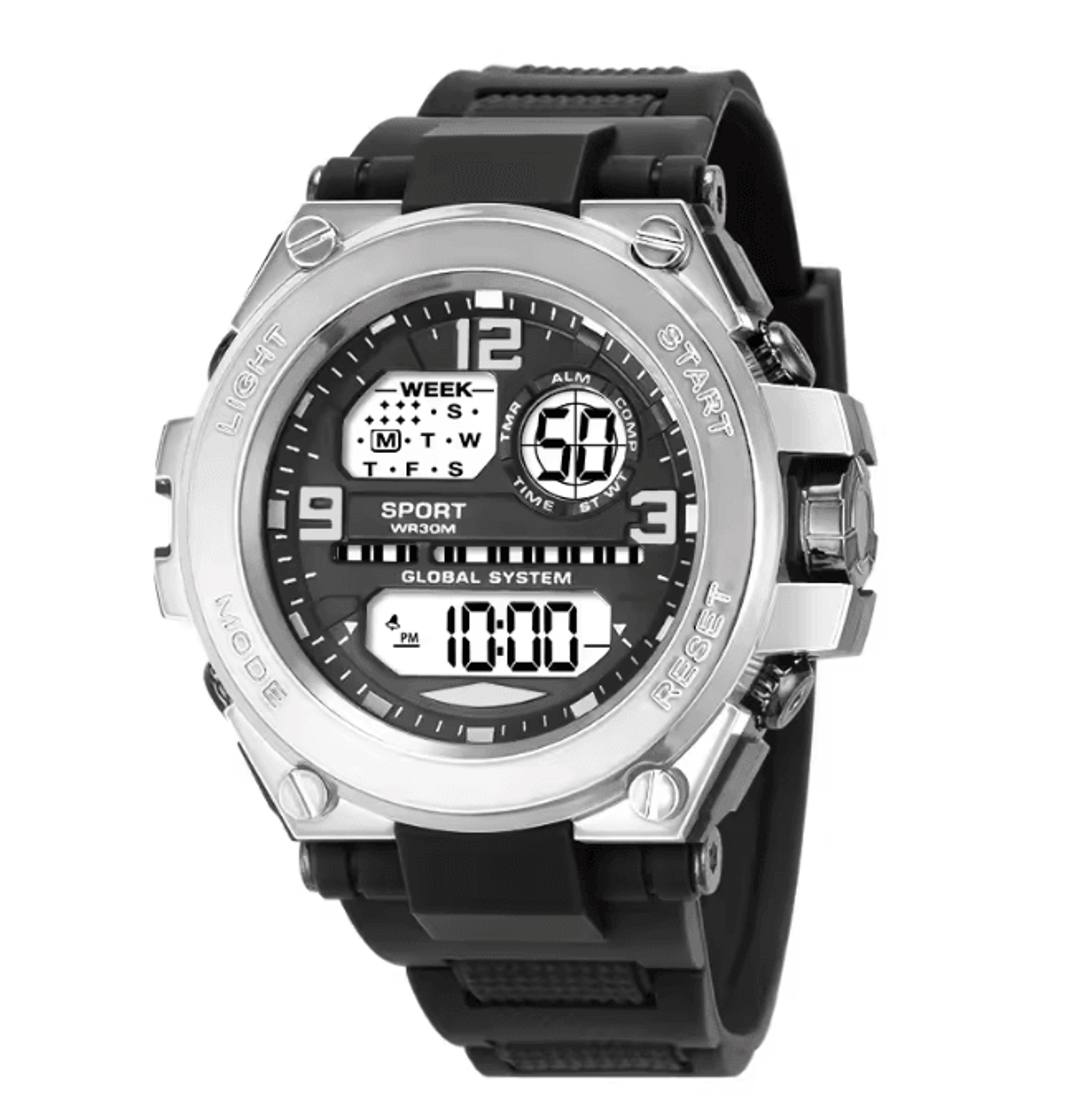 Mens Multifunction LED Sports Watch Waterproof Luminous 7