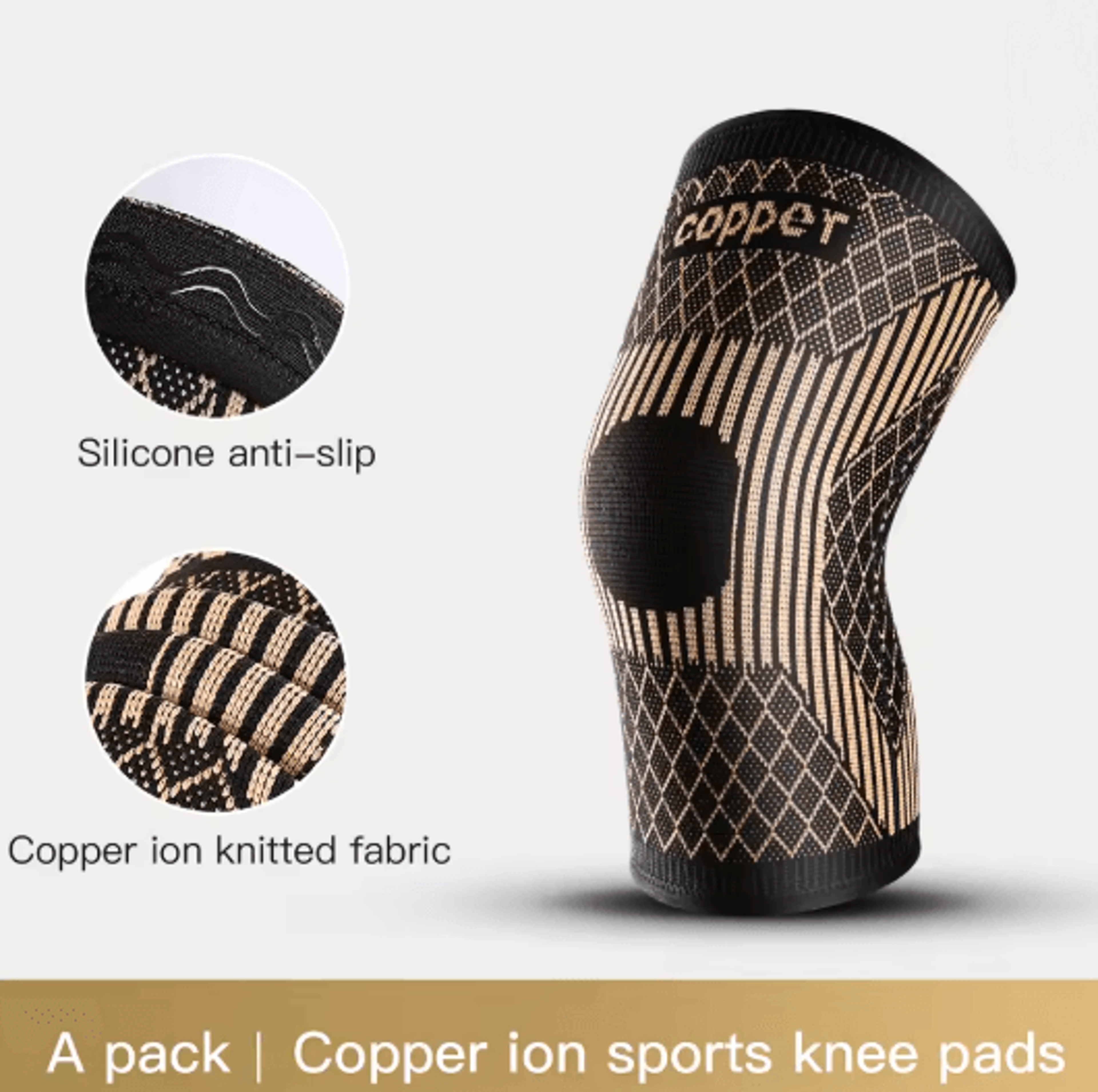 CopperFlex Pro Compression Knee Sleeve For Arthritis Pain Relief And Sports Support 5