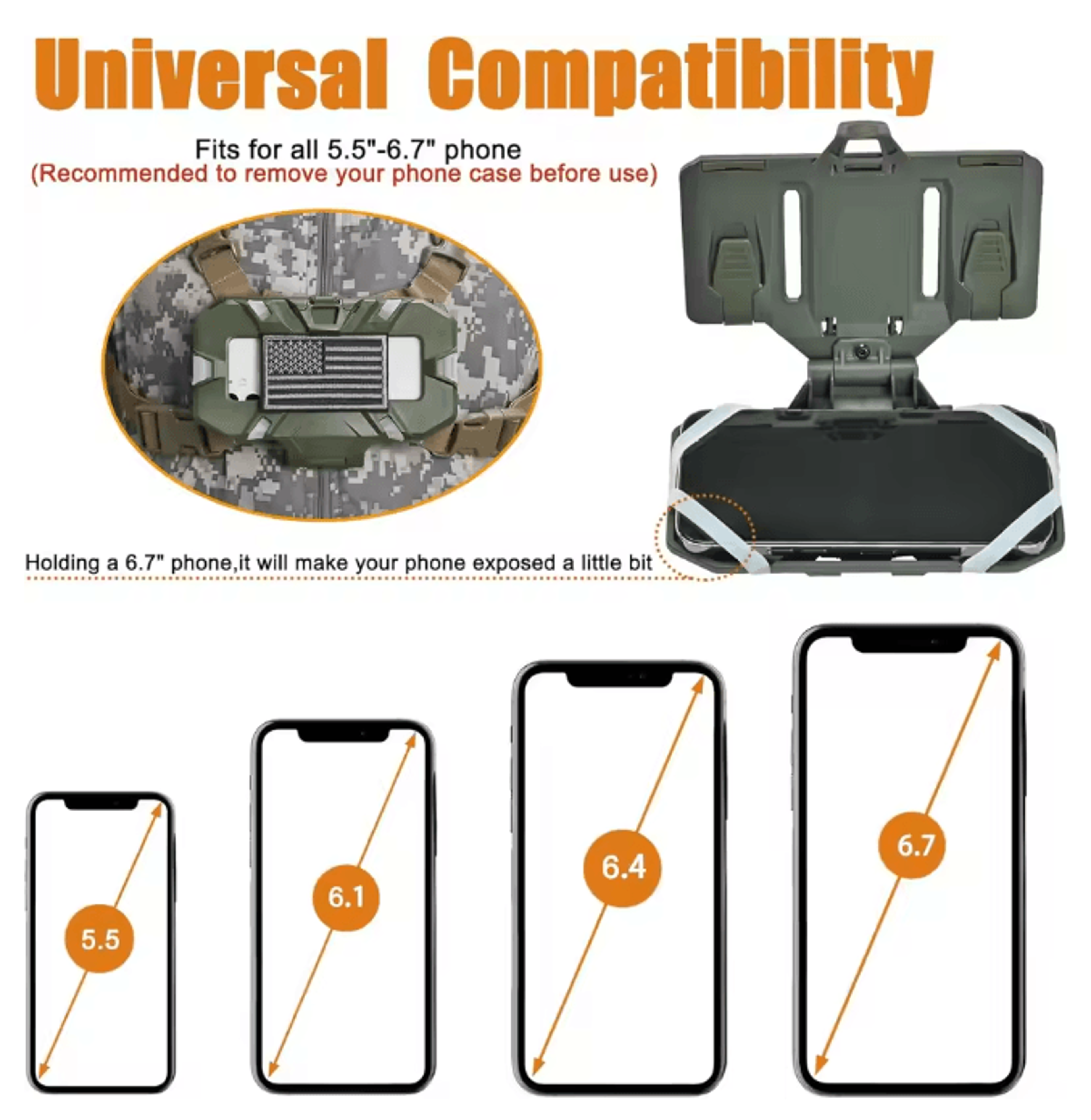 Tactical Molle Phone Holder Folding Navigation Board Vest Mount 1