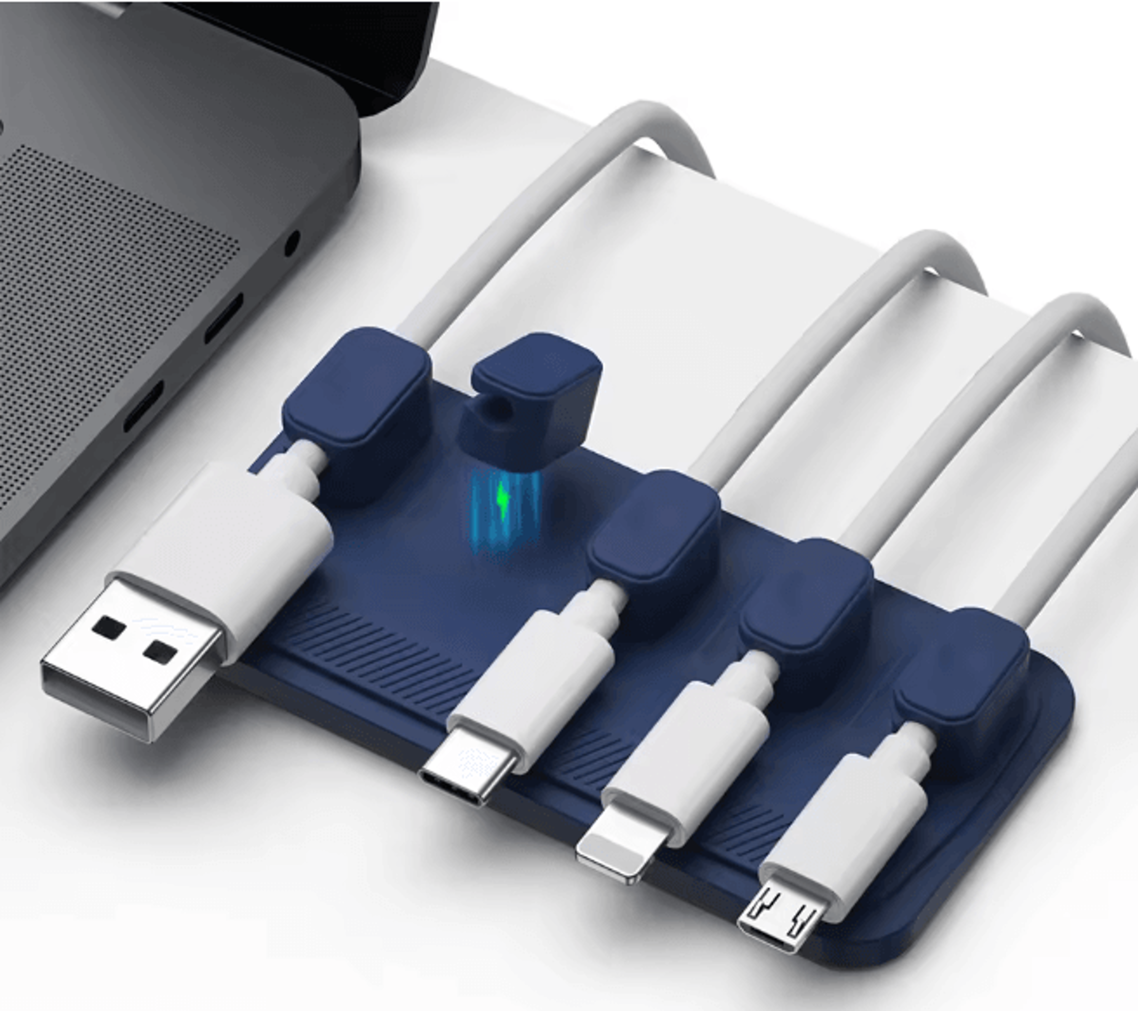 Magnetic Cable Organizer Clips Silicone Wire Holder For Car And Desk 0