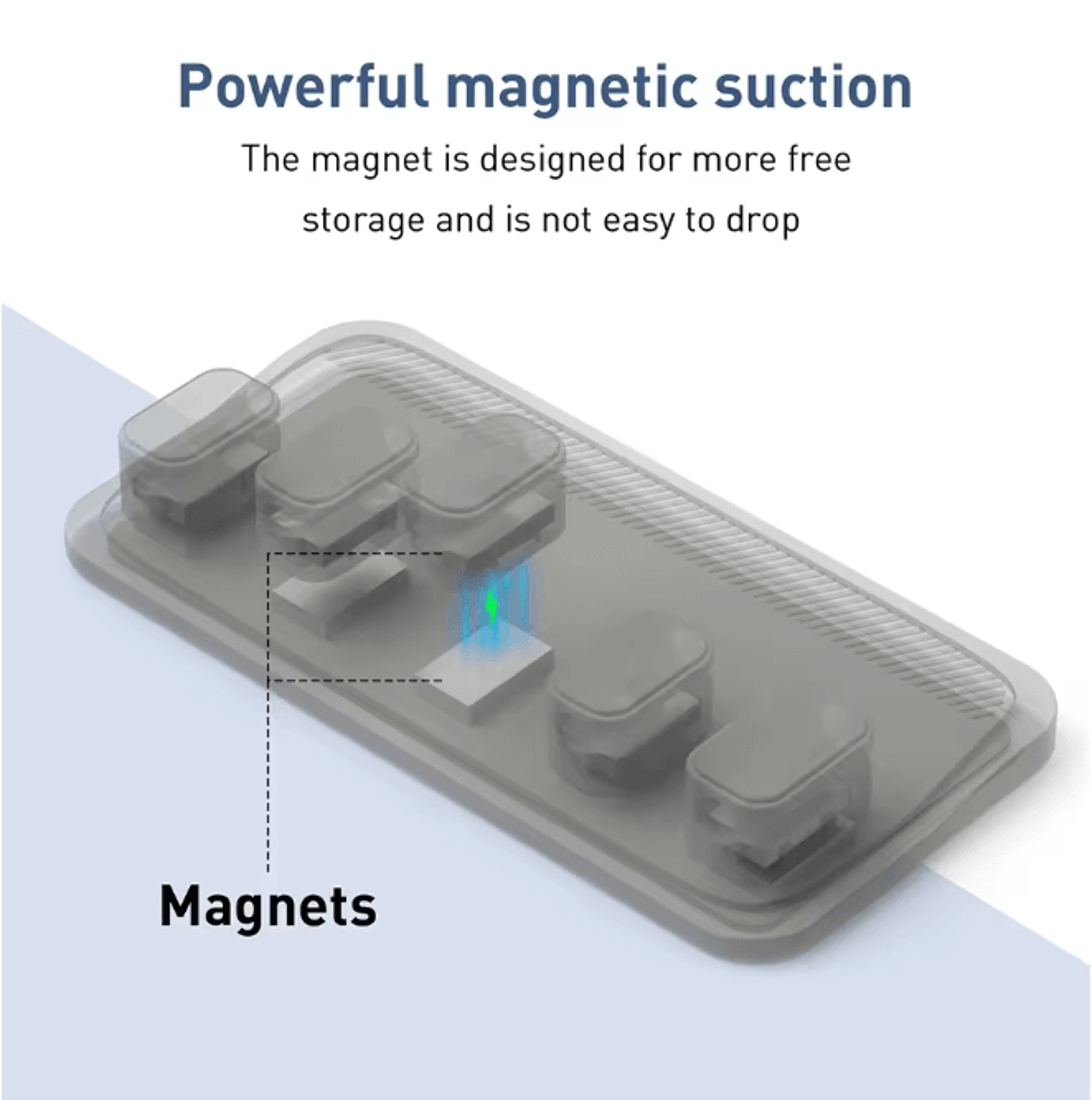 Magnetic Cable Organizer Clips Silicone Wire Holder For Car And Desk 1