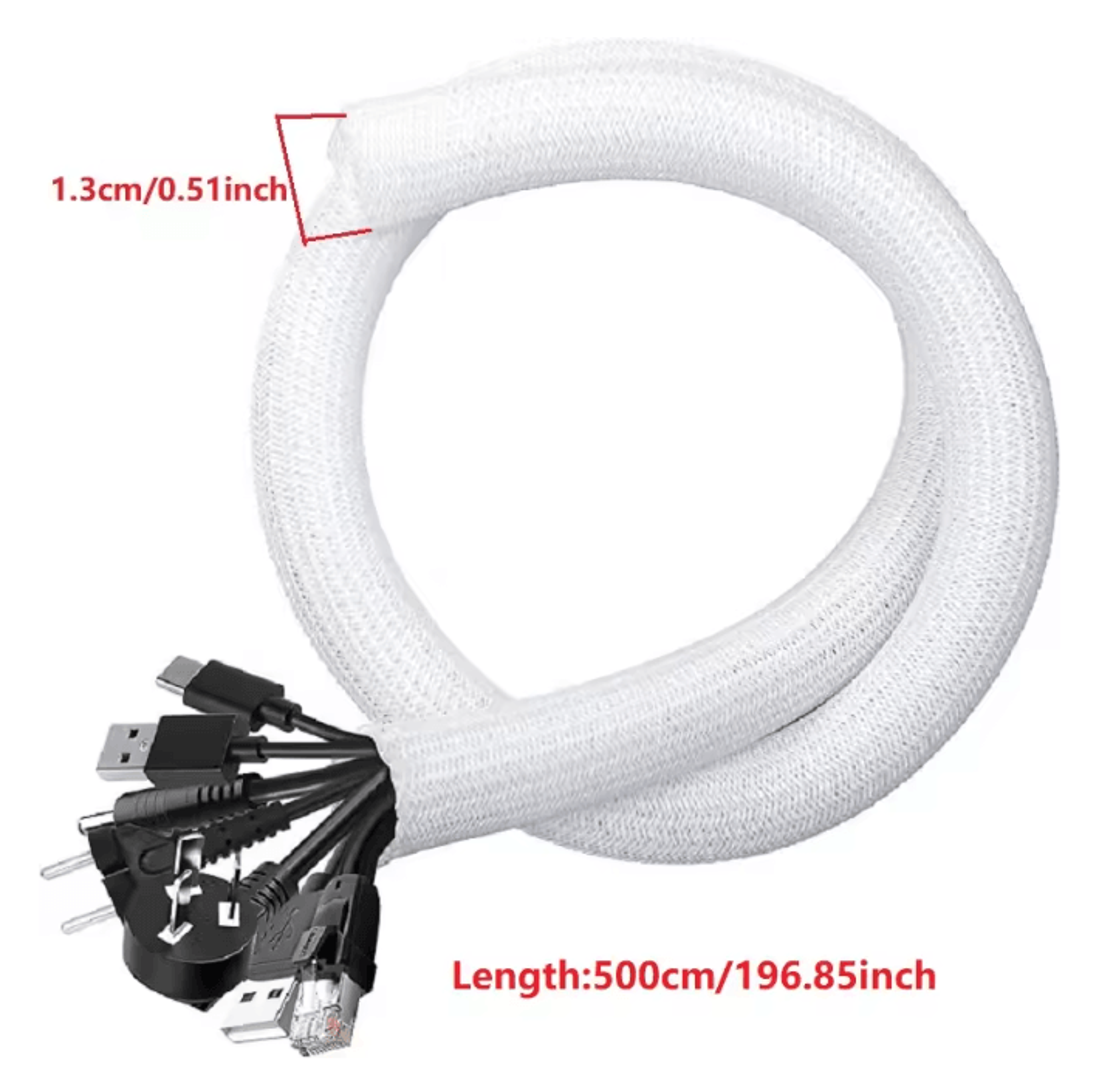 Braided Cable Sleeve PET Nylon Wire Protector Cable Wrap 4