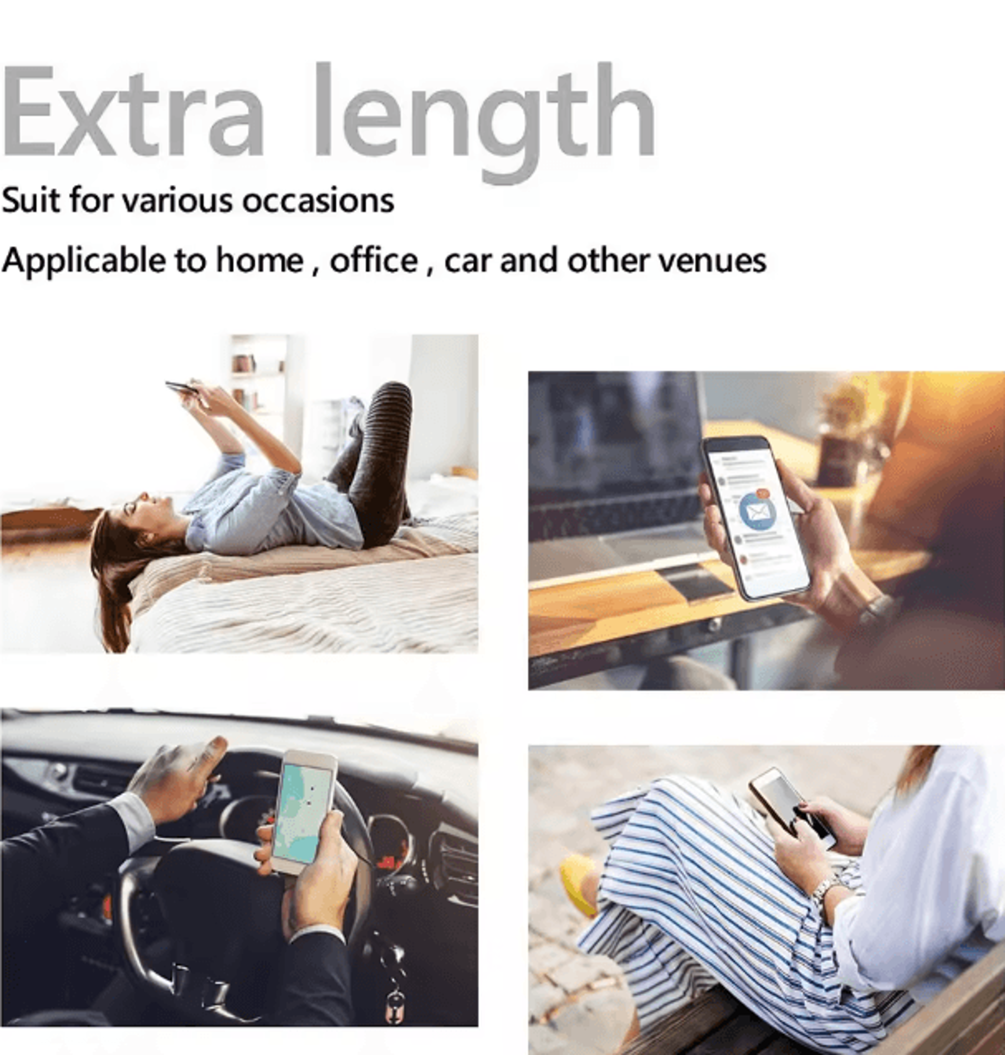 FlexCharge USB C Fast Charging Cable Nylon Braided Data Sync Cord 3