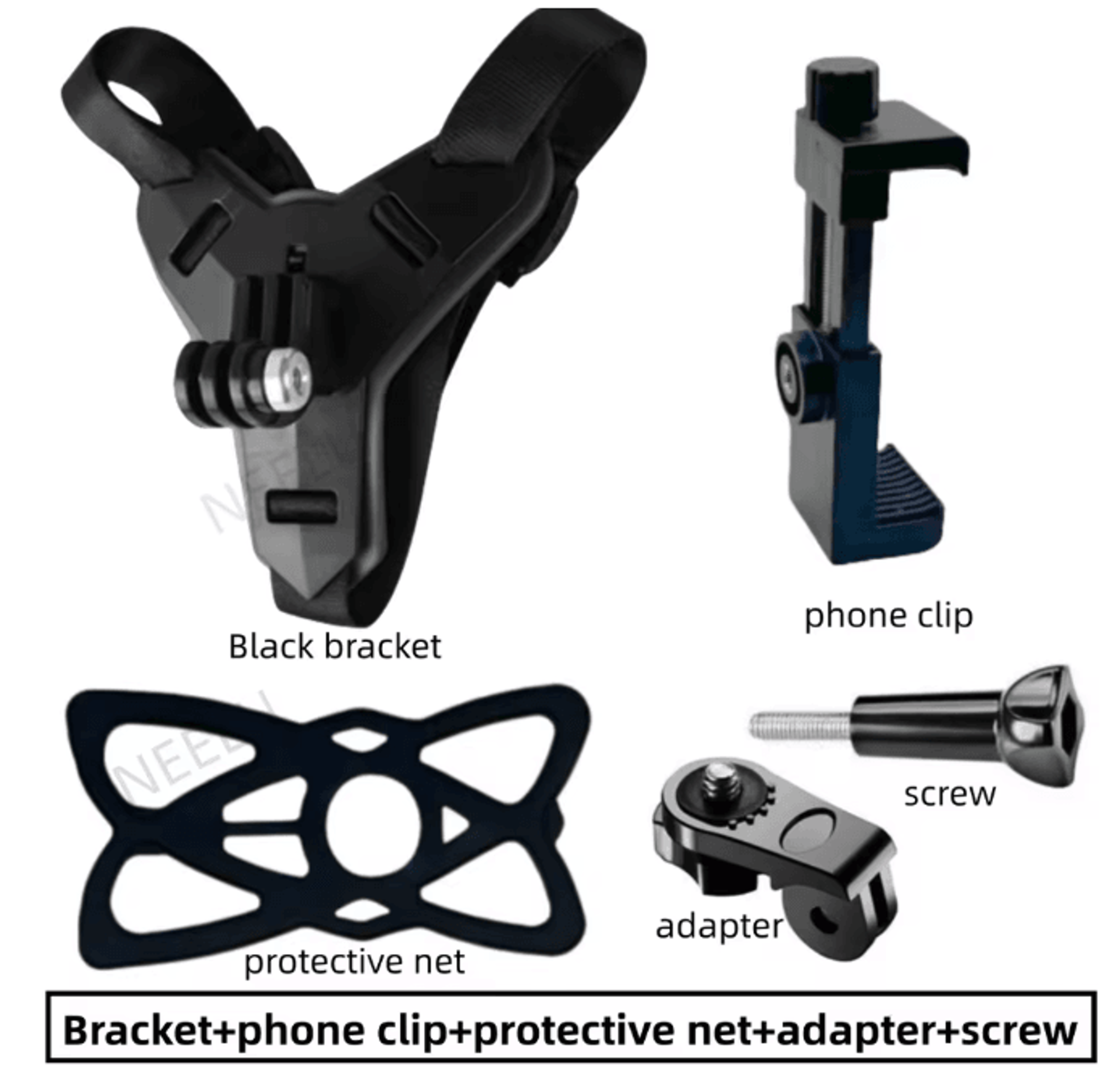 RideView Motorcycle Helmet Camera Mount Phone And Action Camera Holder 5