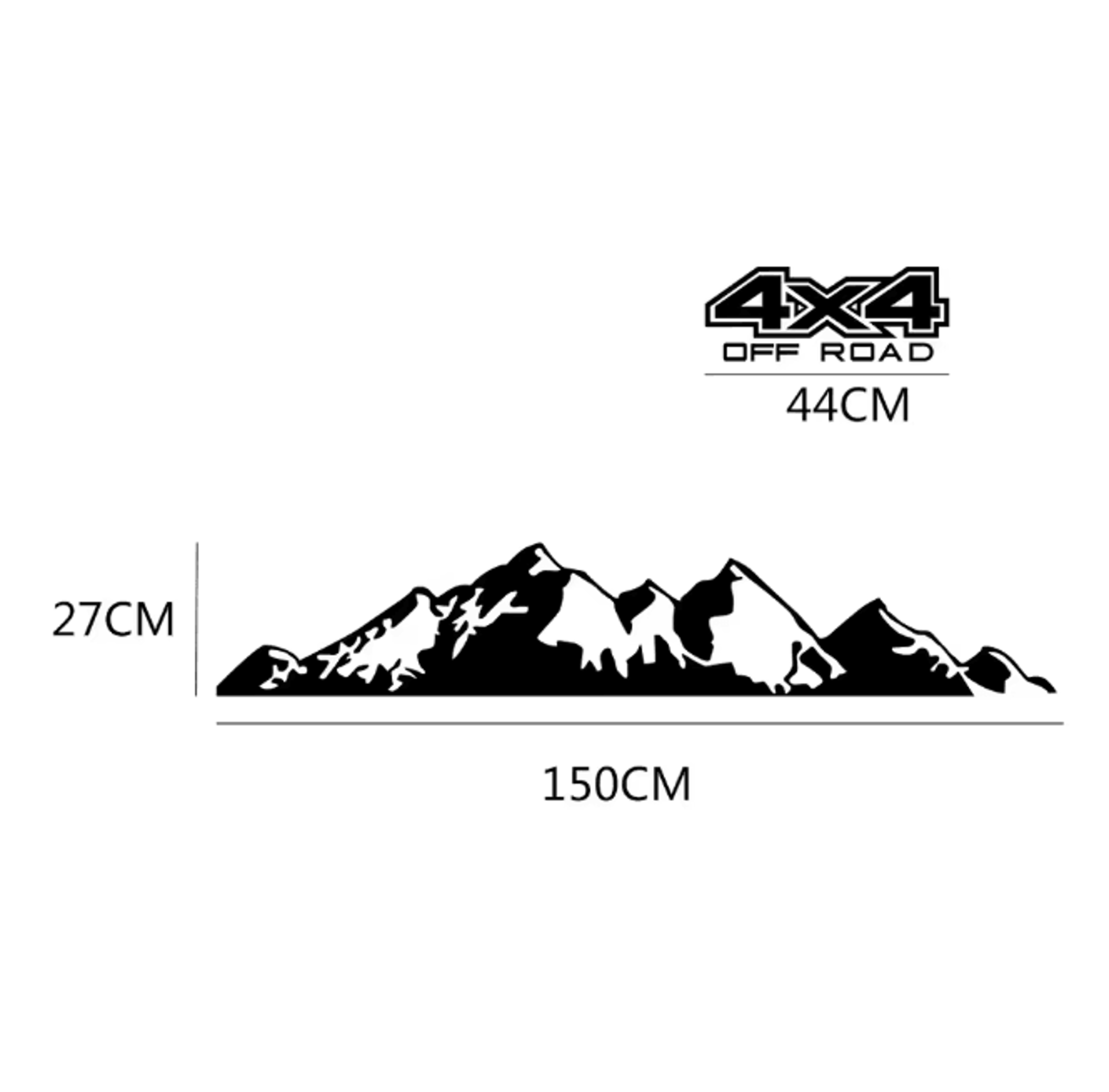 TrailMark 4x4 Off Road Vinyl Car Sticker Pickup Side Graphic Decal 2