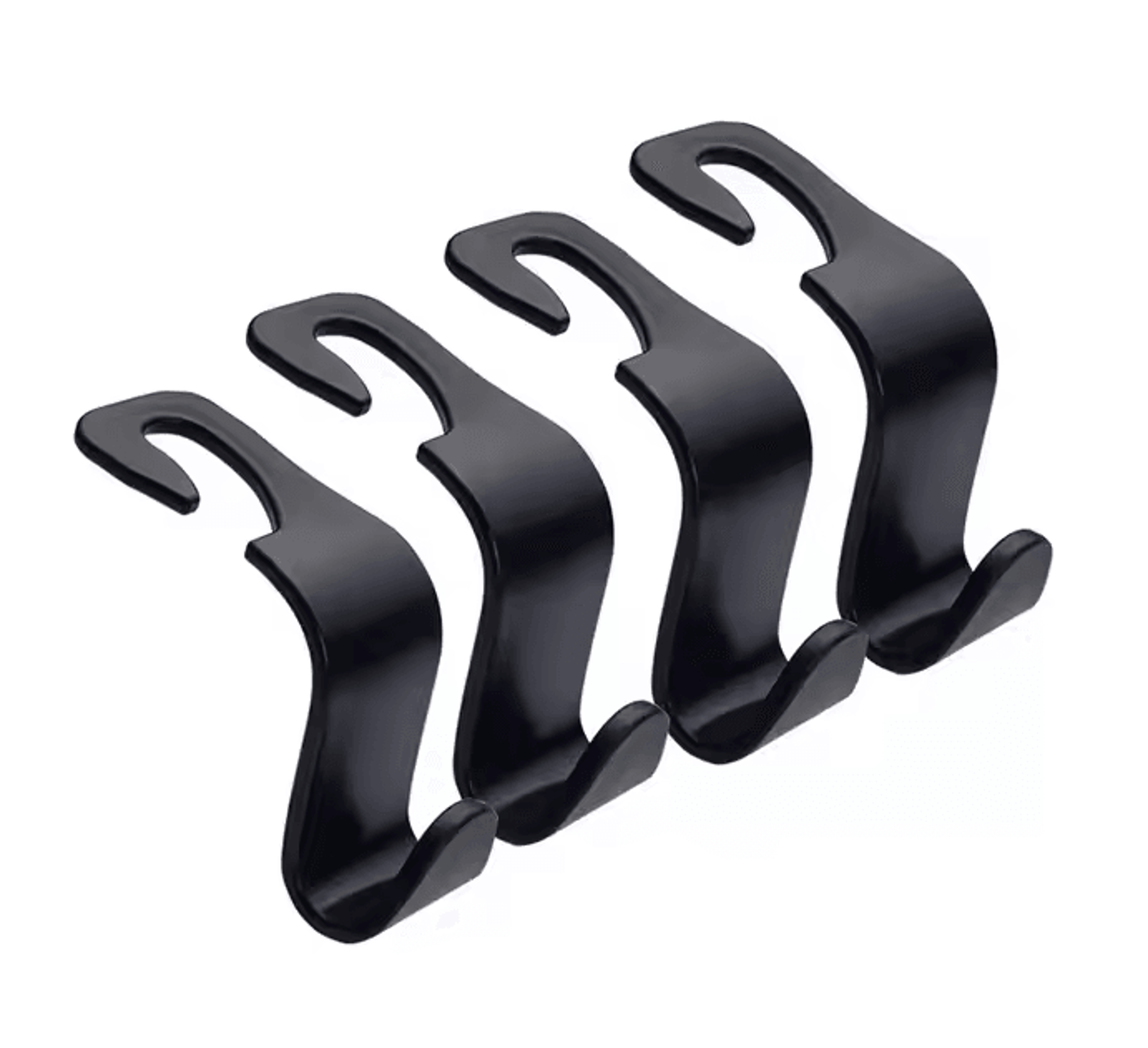 HangEase Car Headrest Hooks Seat Back Bag Organizer Clips 4
