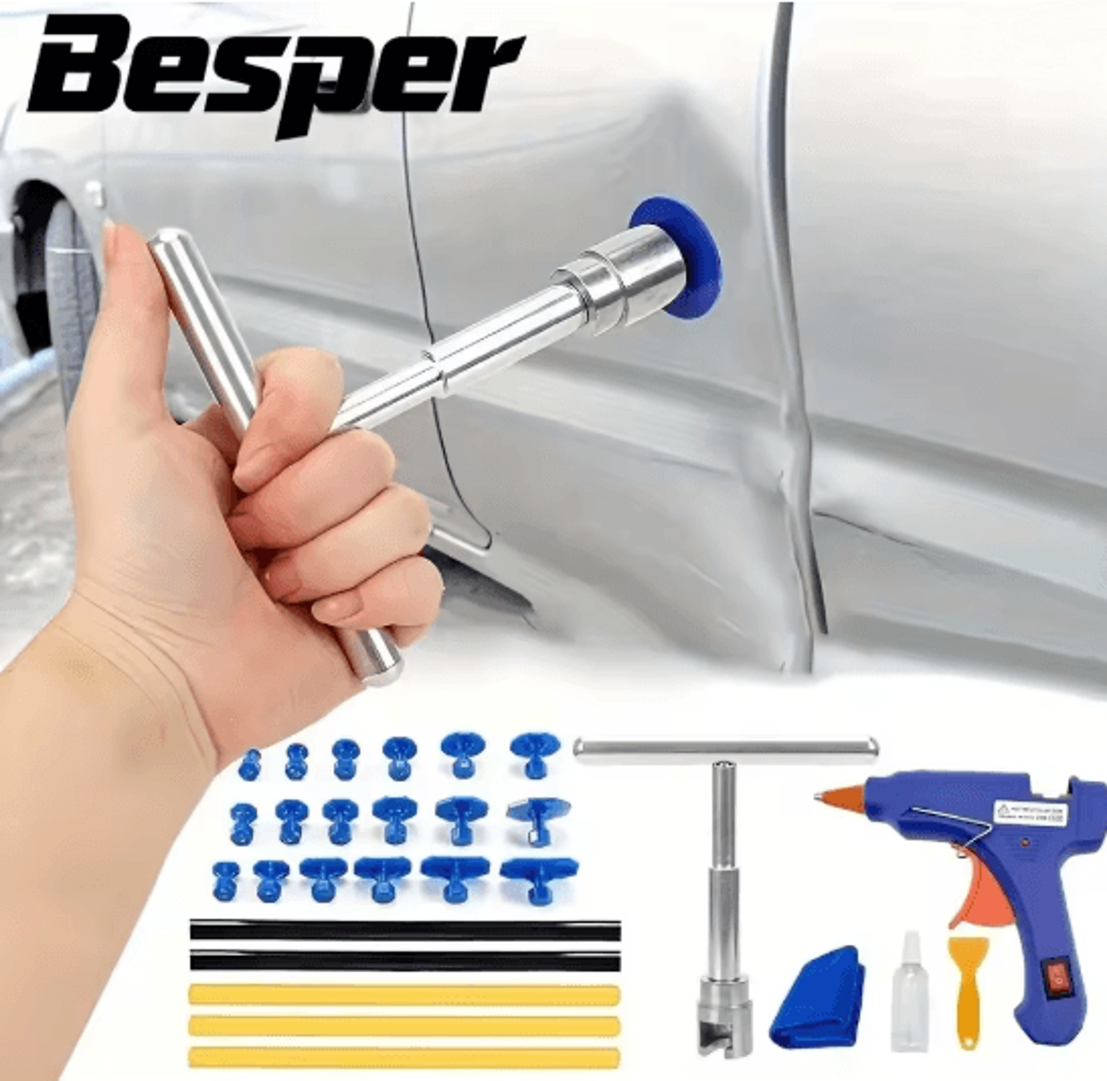 Paintless Dent Repair Tool Kit Car Dent Removal Hand Tool Set 0