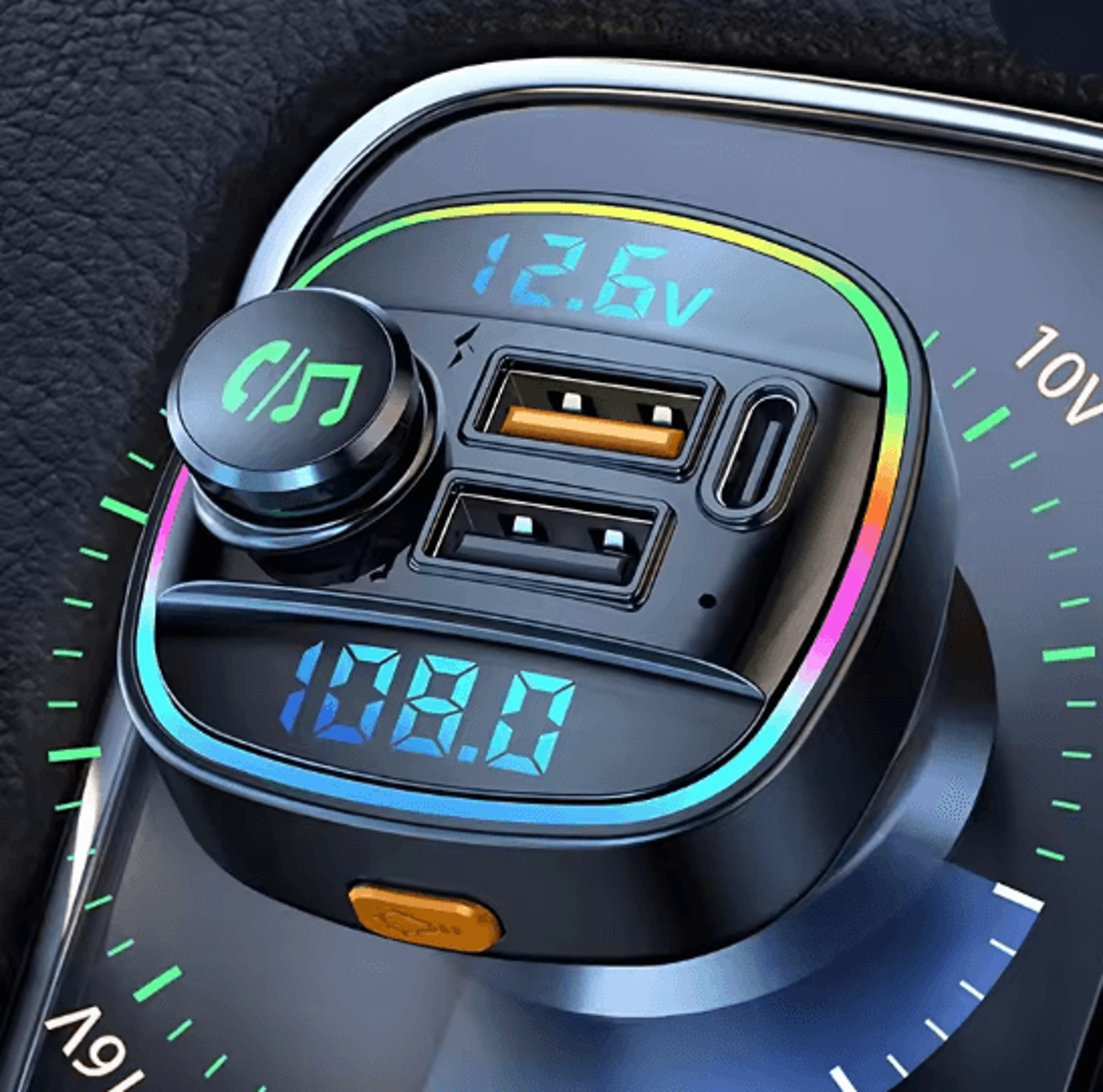 Bluetooth FM Transmitter Car Charger Handsfree Audio Adapter 0