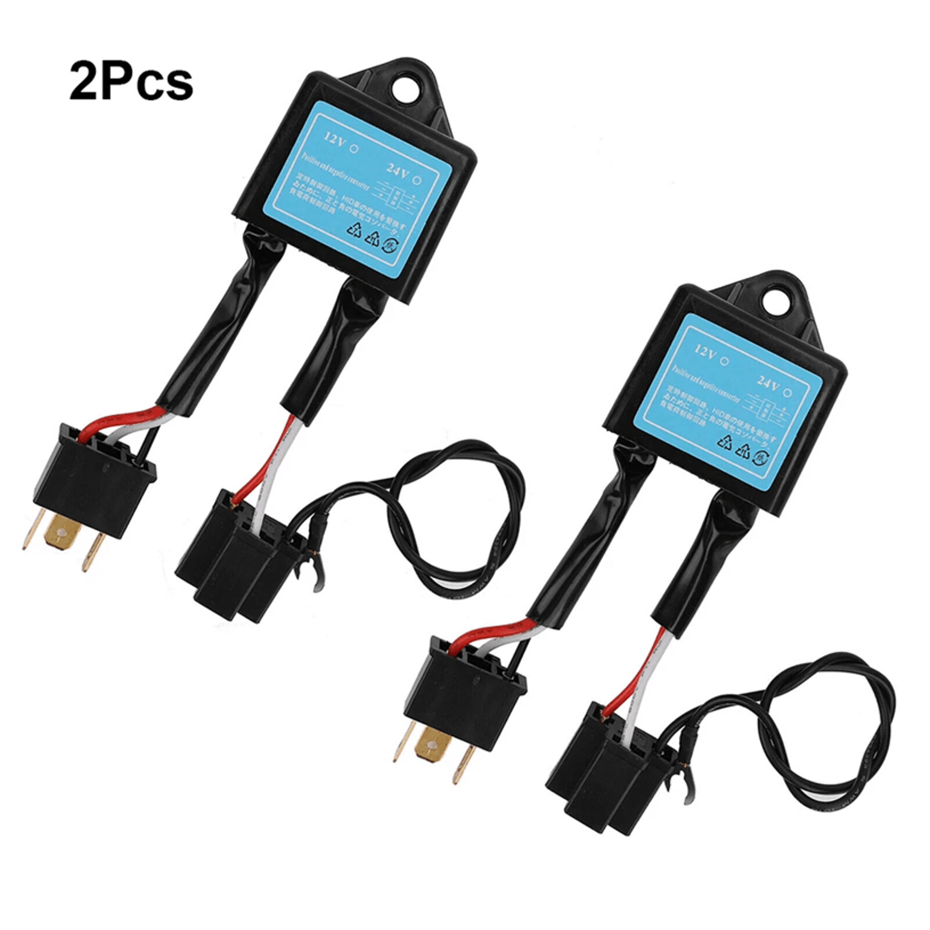 H4 Reversed Polarity Converter Headlight Wiring Adapter 2 Piece Set 0