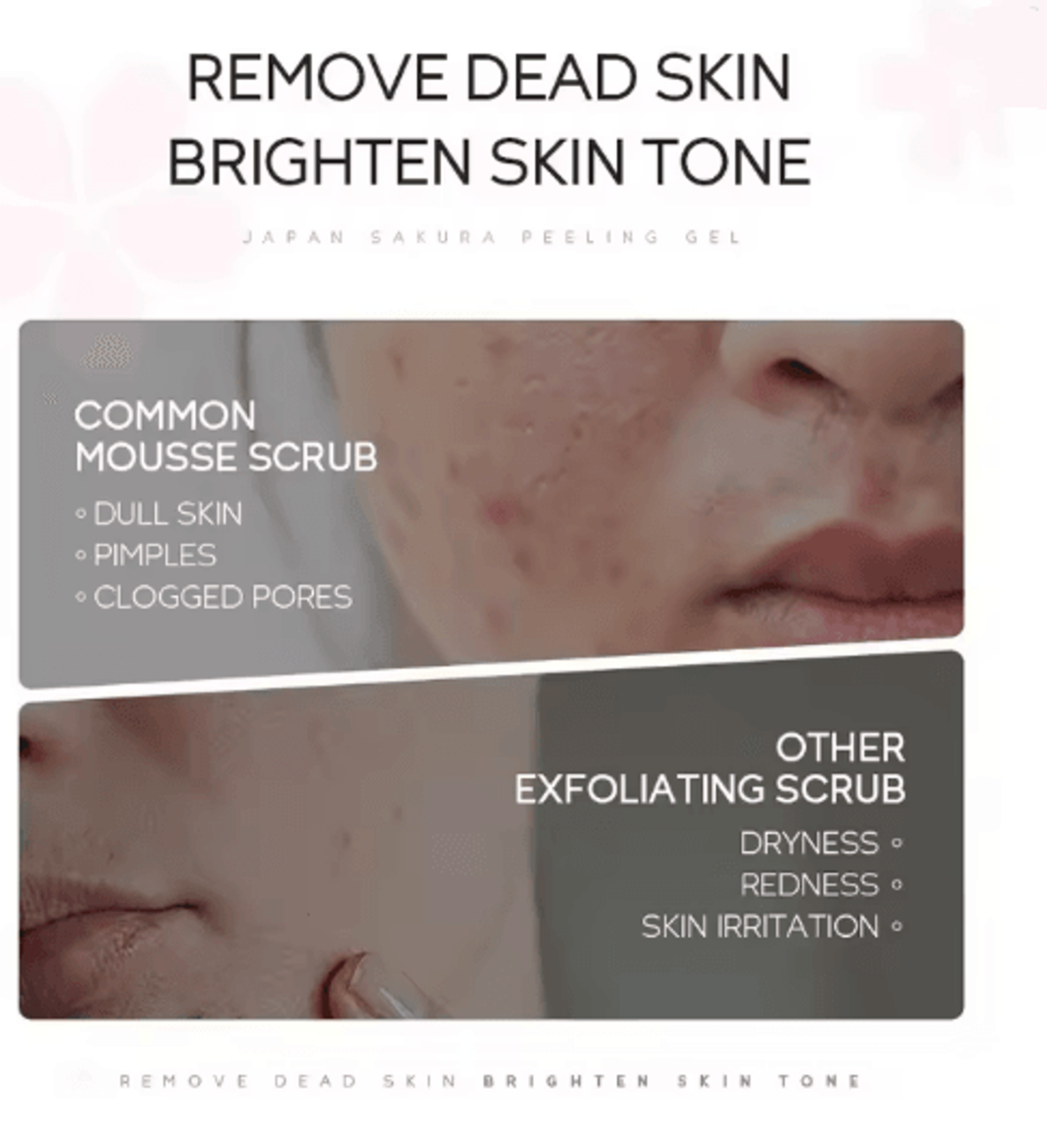 Sakura Peeling Gel Facial Exfoliating Cleanser Moisturizing Pore Care 2