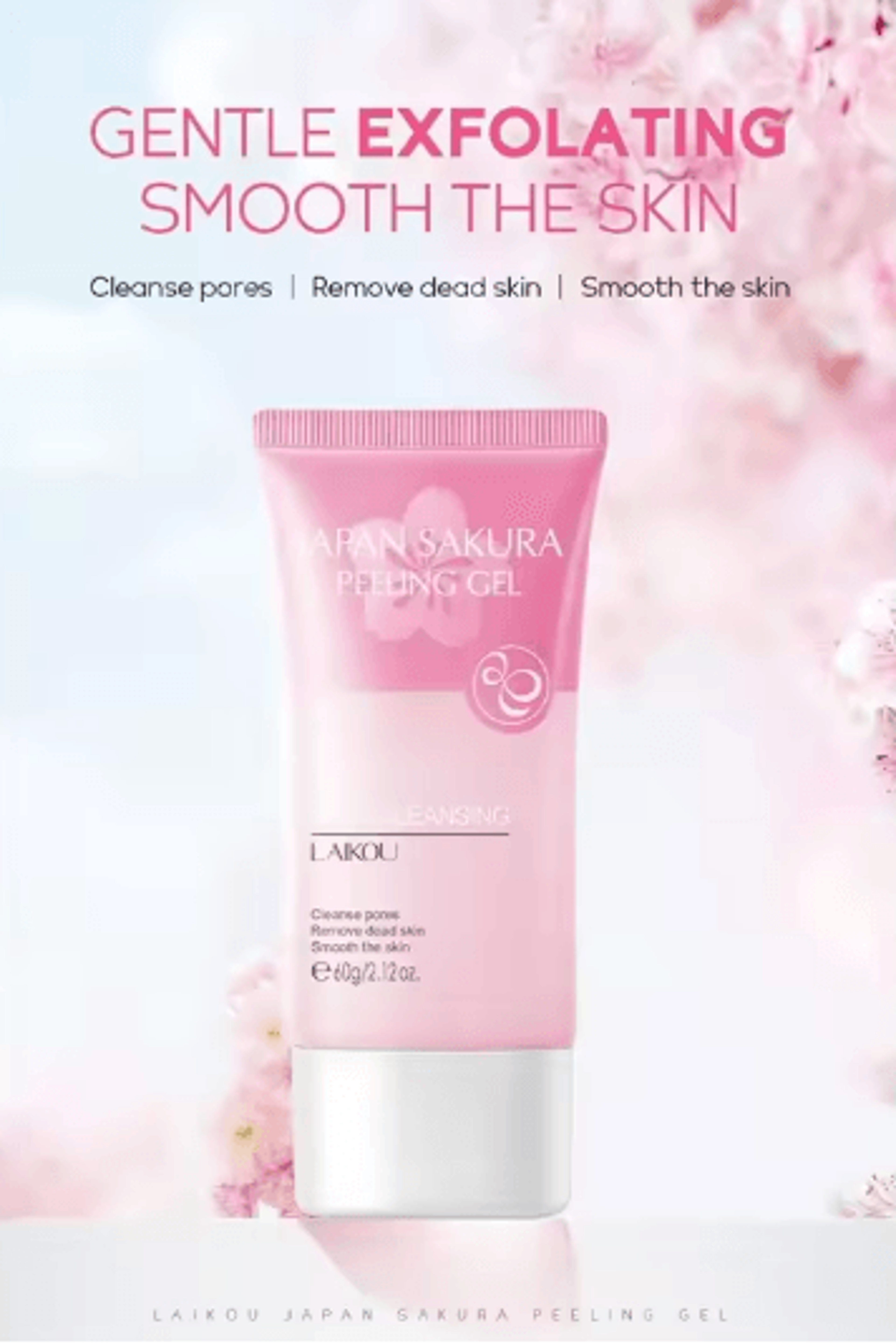 Sakura Peeling Gel Facial Exfoliating Cleanser Moisturizing Pore Care 4