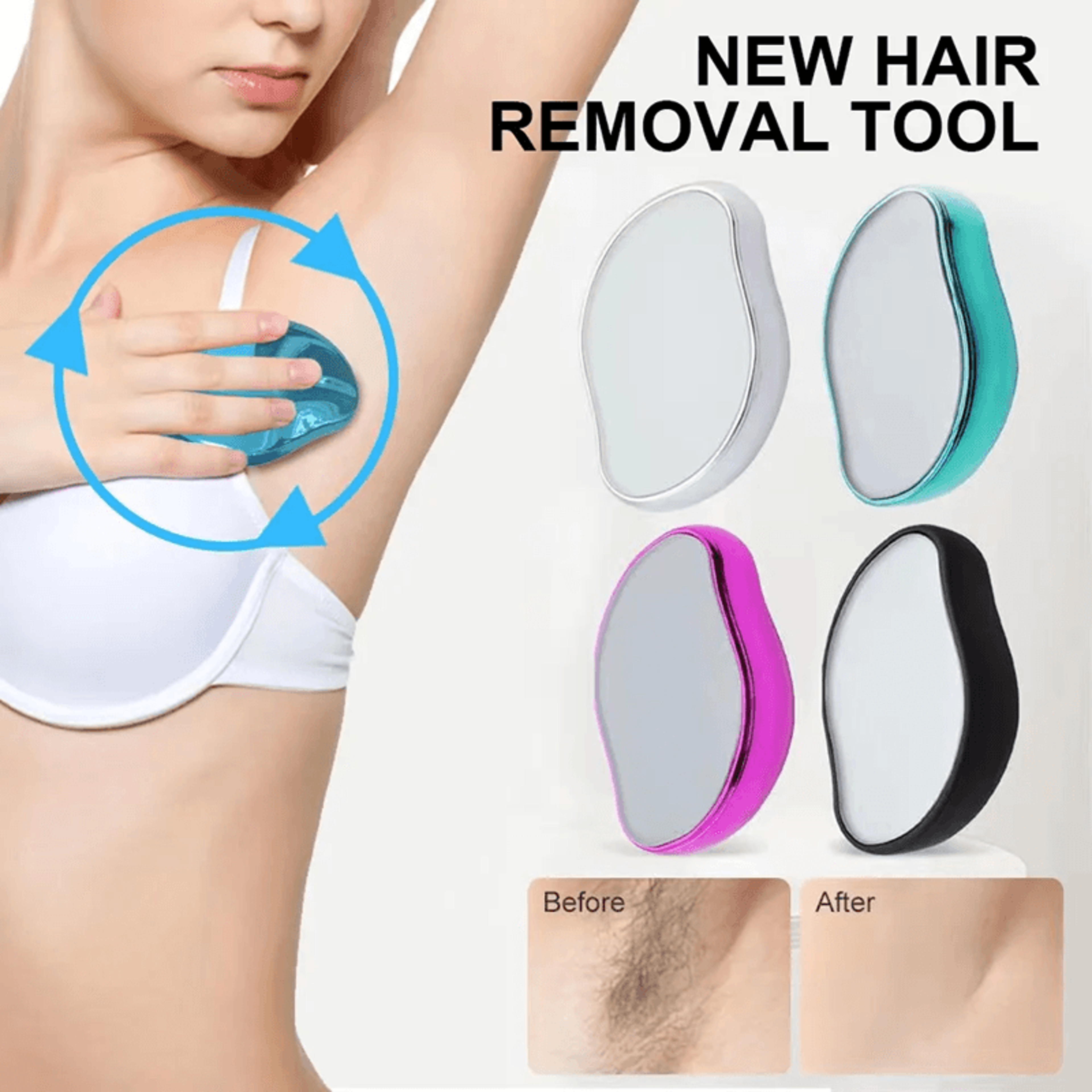 Crystal Hair Eraser Reusable Body Hair Removal Tool 0