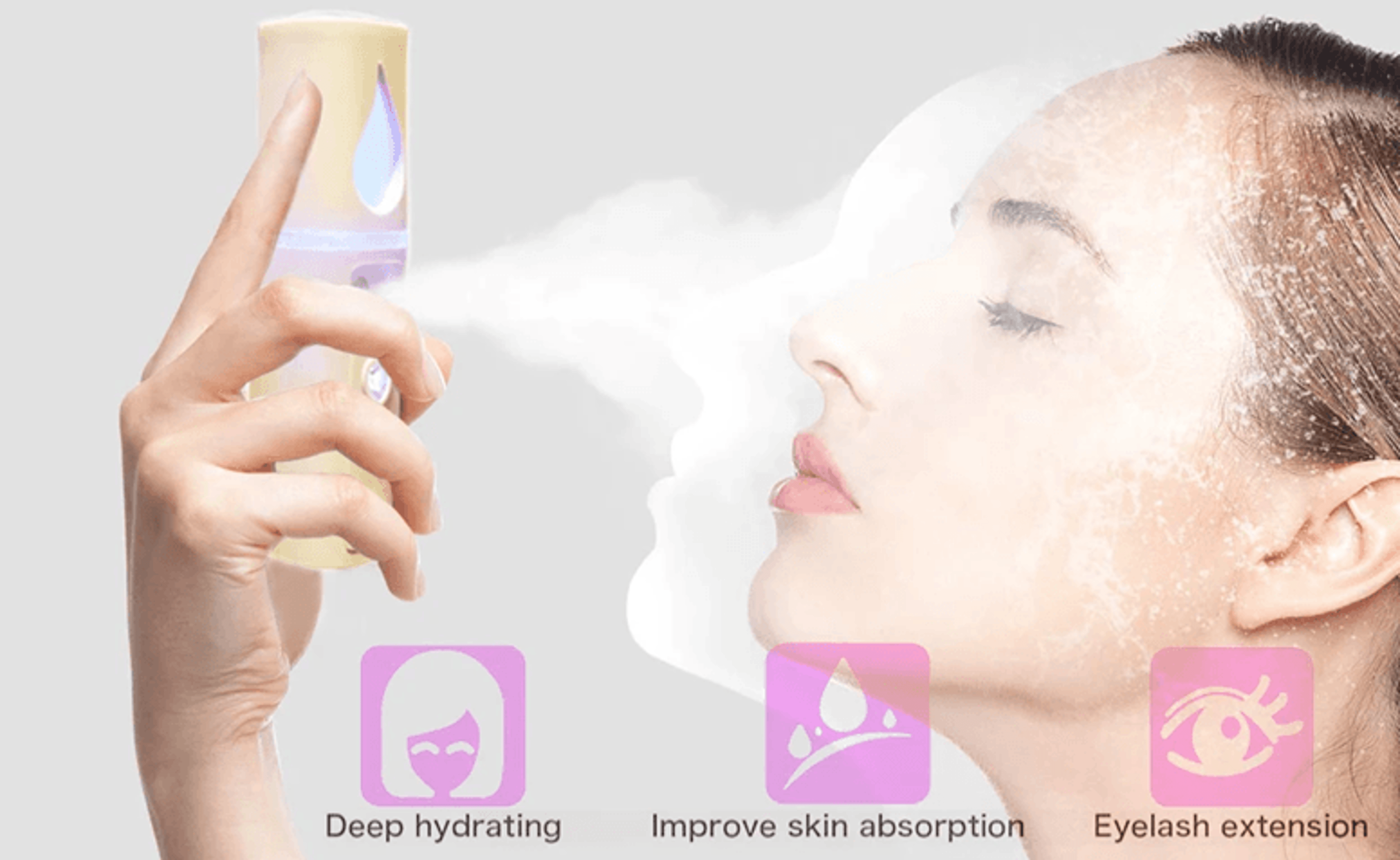 Nano Facial Steamer Mist Spray USB Rechargeable Face Hydration Tool 1