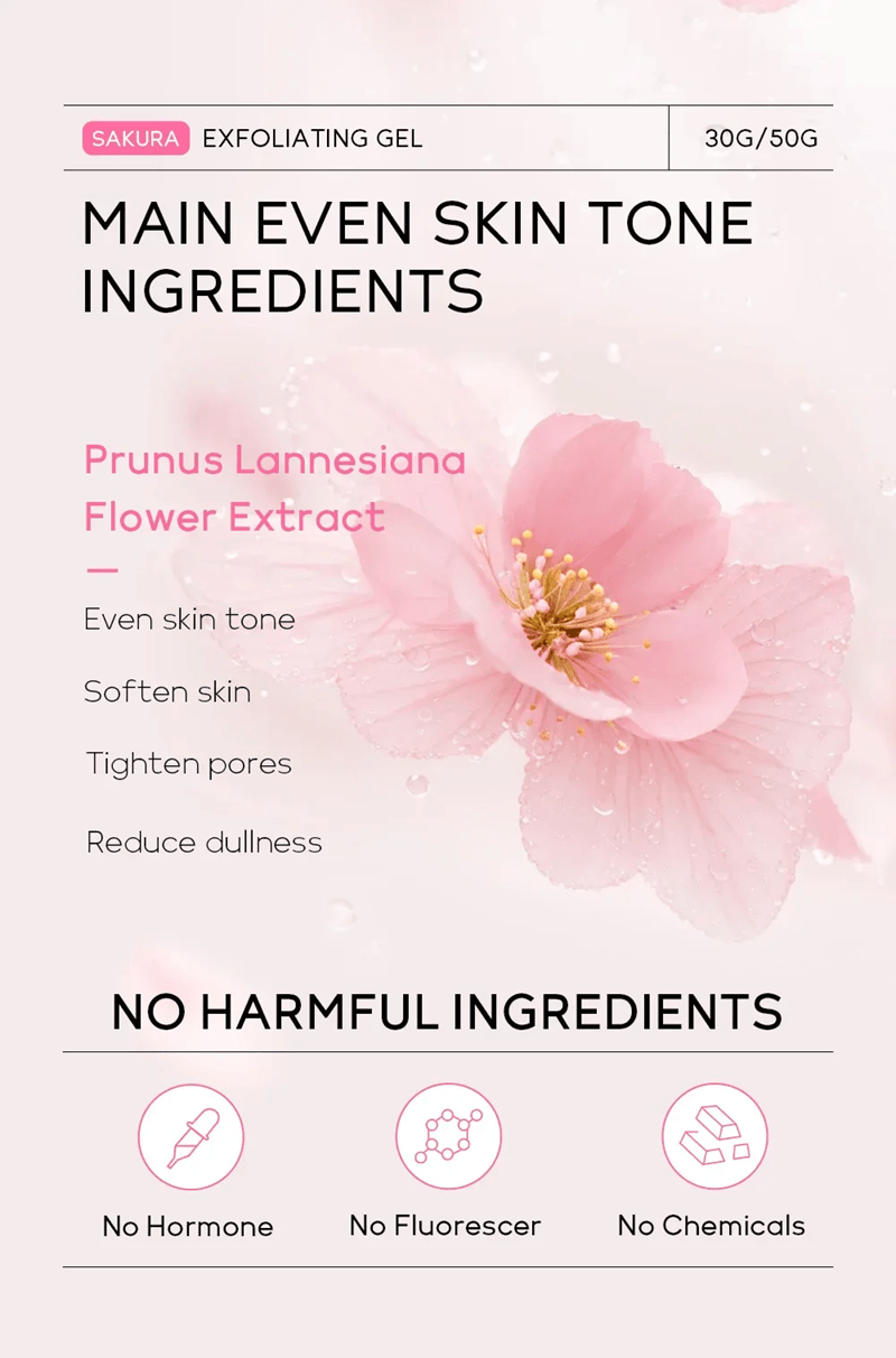 Sakura Exfoliating Peeling Gel Moisturizing Facial Scrub 2