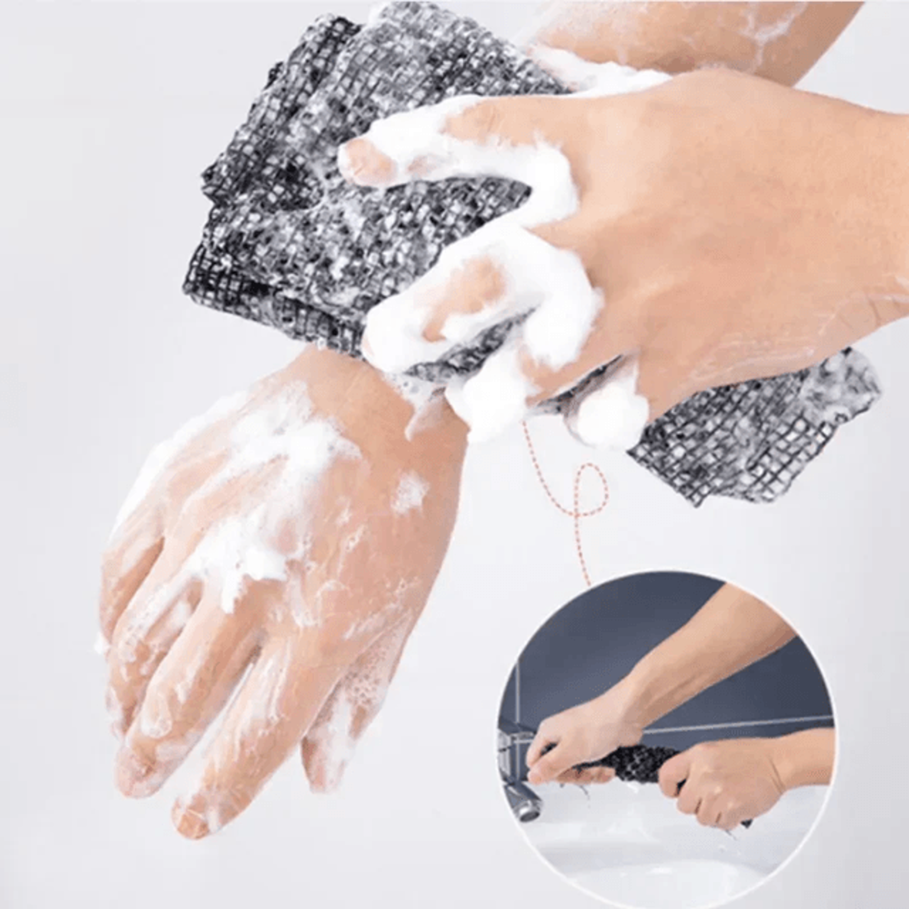 Japanese Exfoliating Bath Towel Nylon Back Scrubber Body Washcloth 1