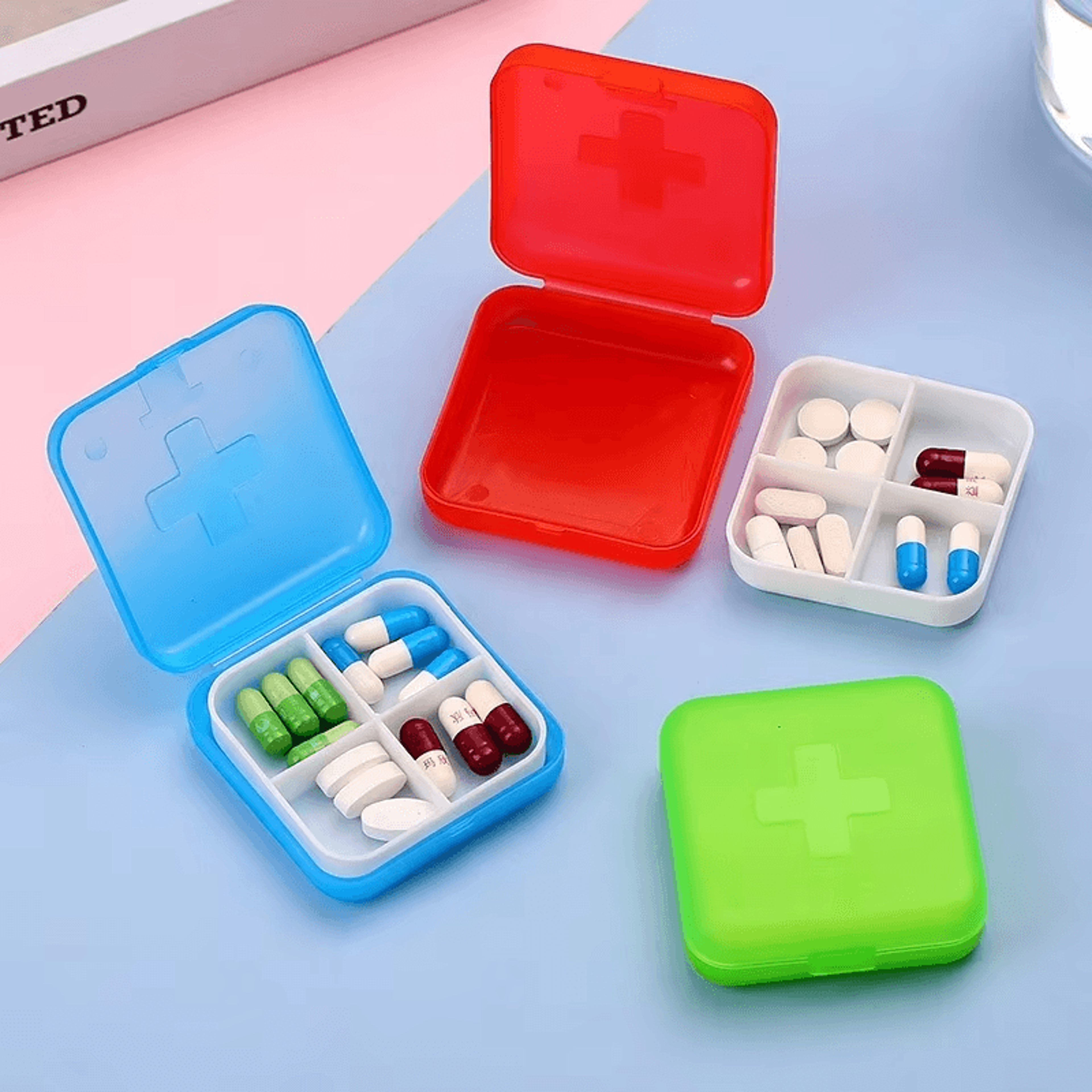 Portable Pill Organizer Box Mini Pocket Medicine Storage Case 1